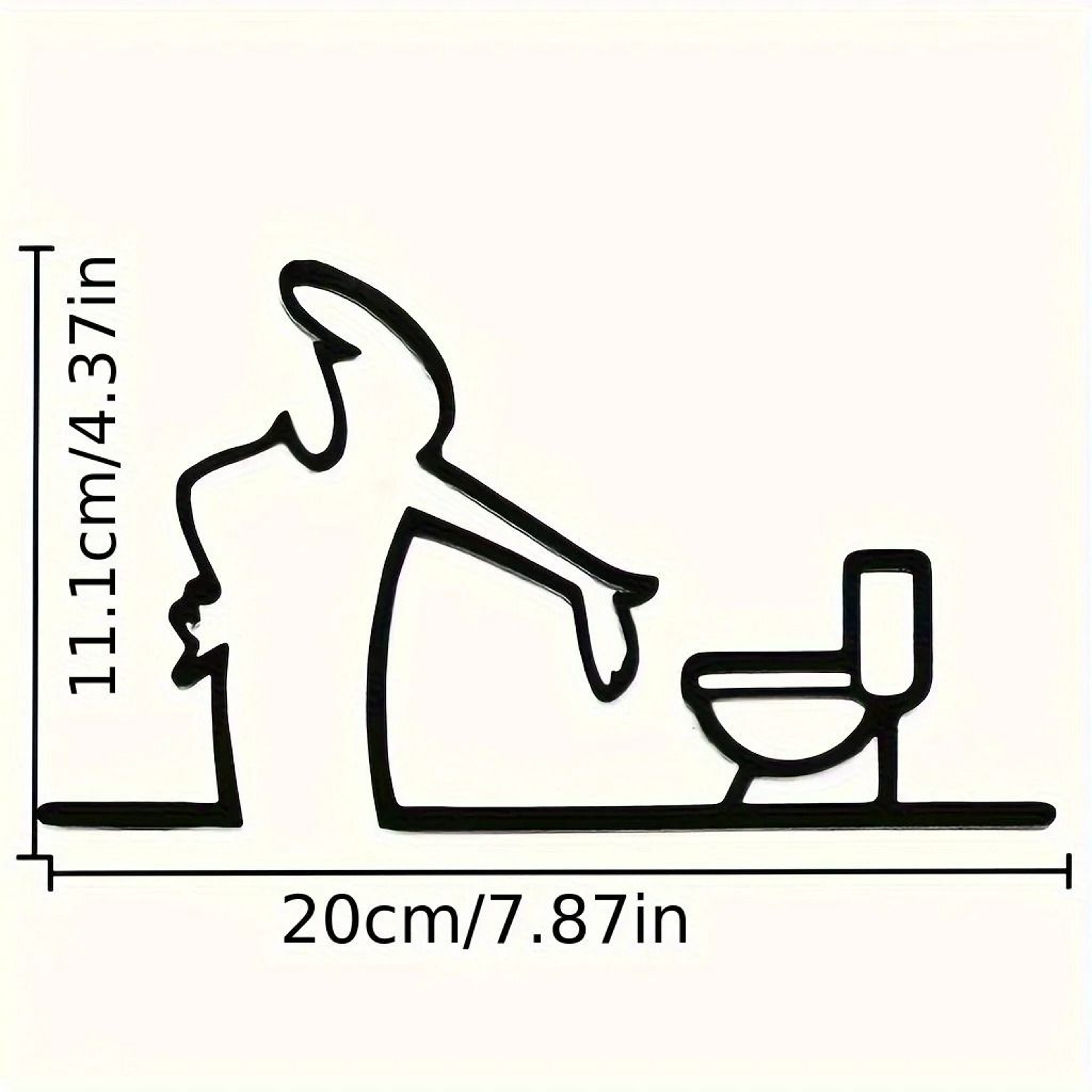 Funny Bathroom Metal Wall Art Toilet Humor Decor 2