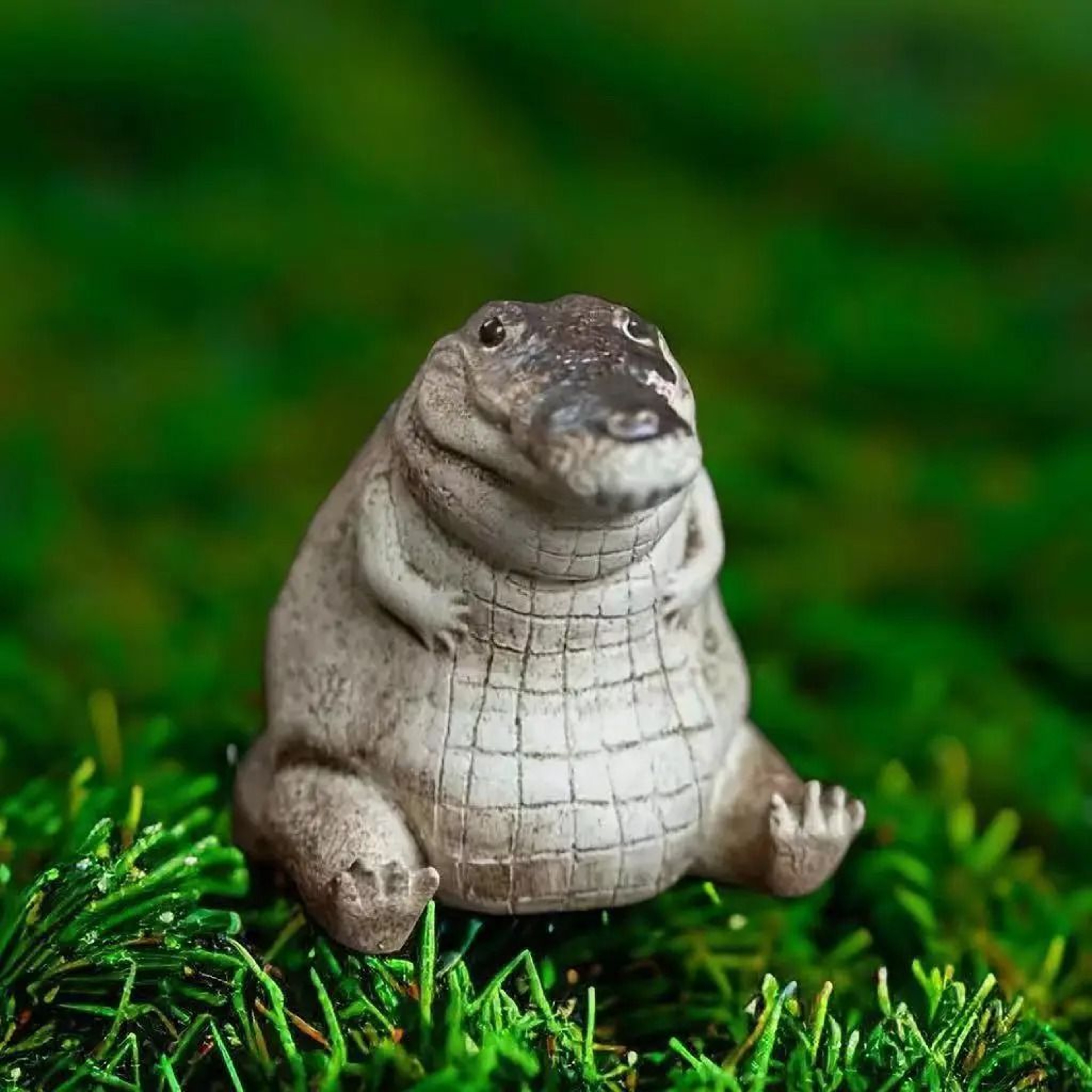 Cute Little Crocodile Resin Desktop Ornament Home And Garden Decor 7