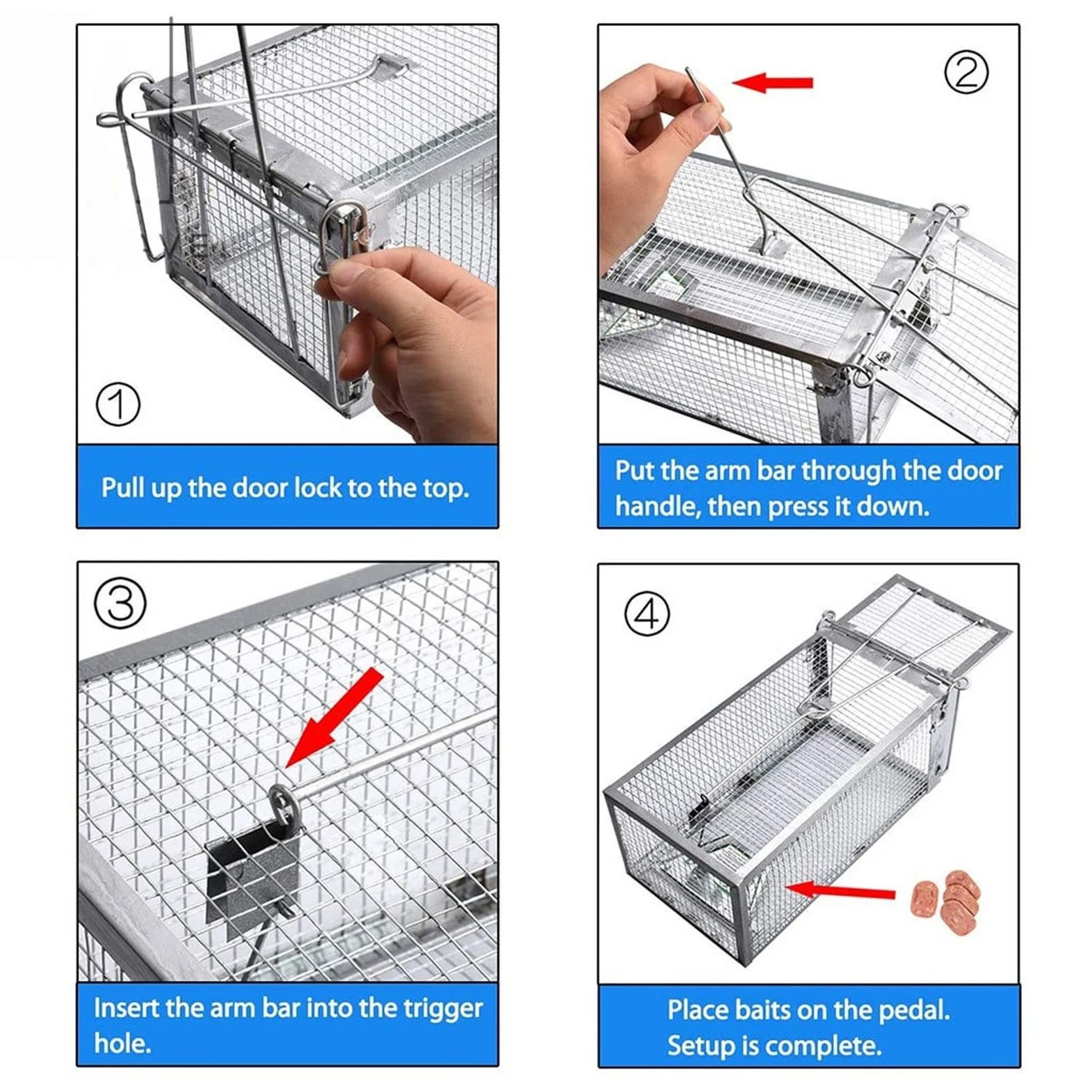 Heavy Duty Metal Mousetrap For Kitchen And Food Storage 3