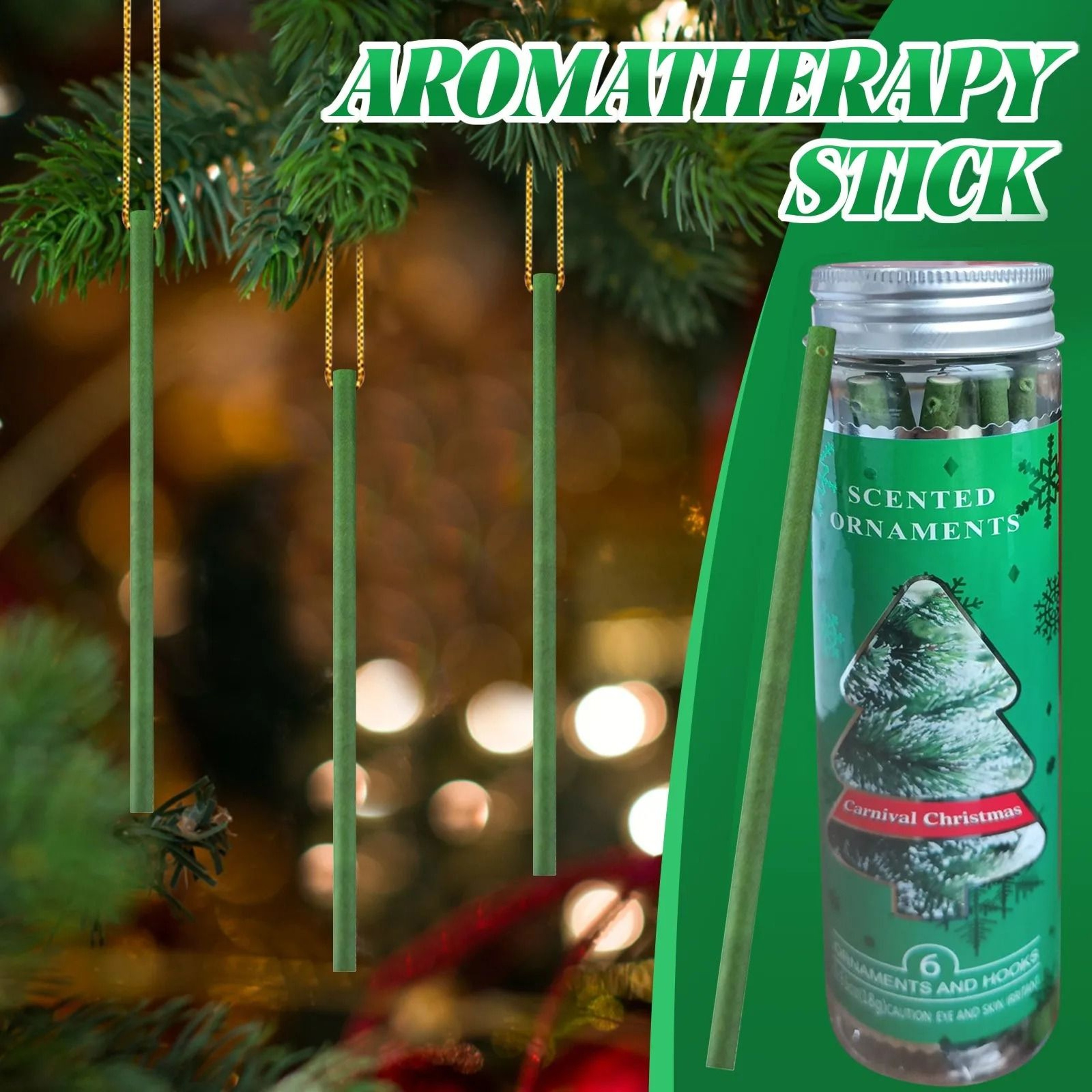 Pine Wood Scented Aromatherapy Sticks With Hanging Hooks 1