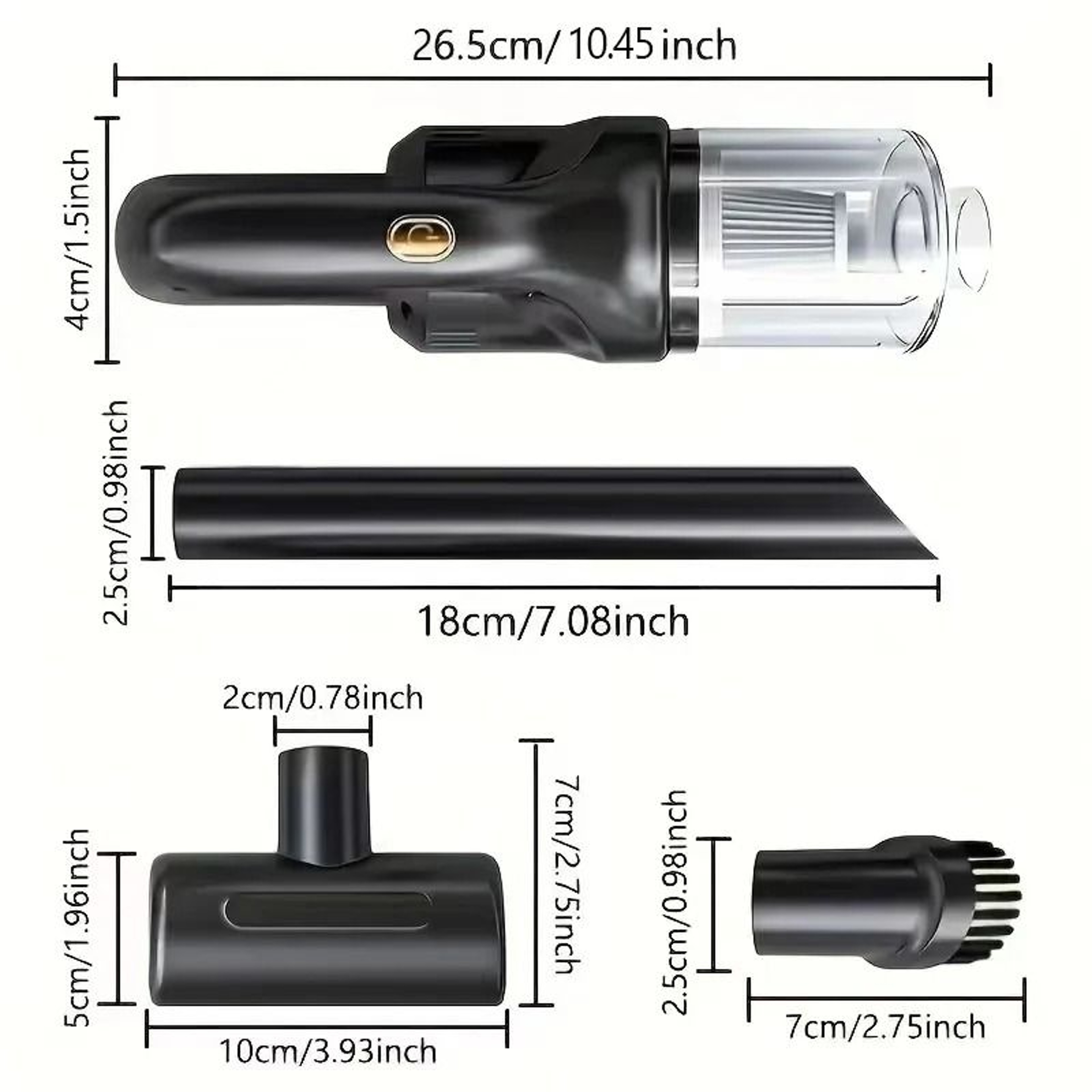 Wireless Handheld Car Vacuum Cleaner Wet Dry Dual Use 5
