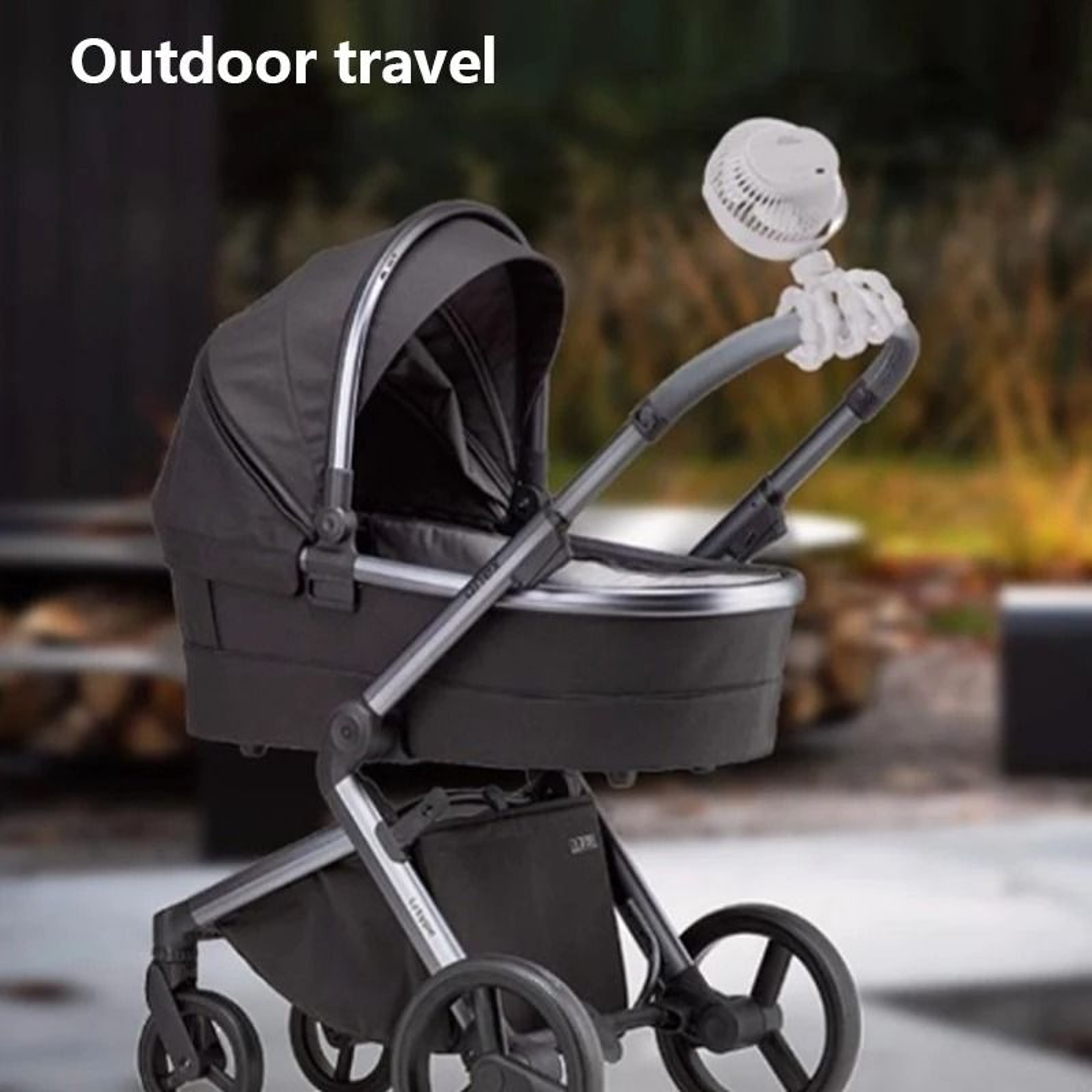 Portable Clip On Baby Fan With Flexible Tripod USB Rechargeable 2