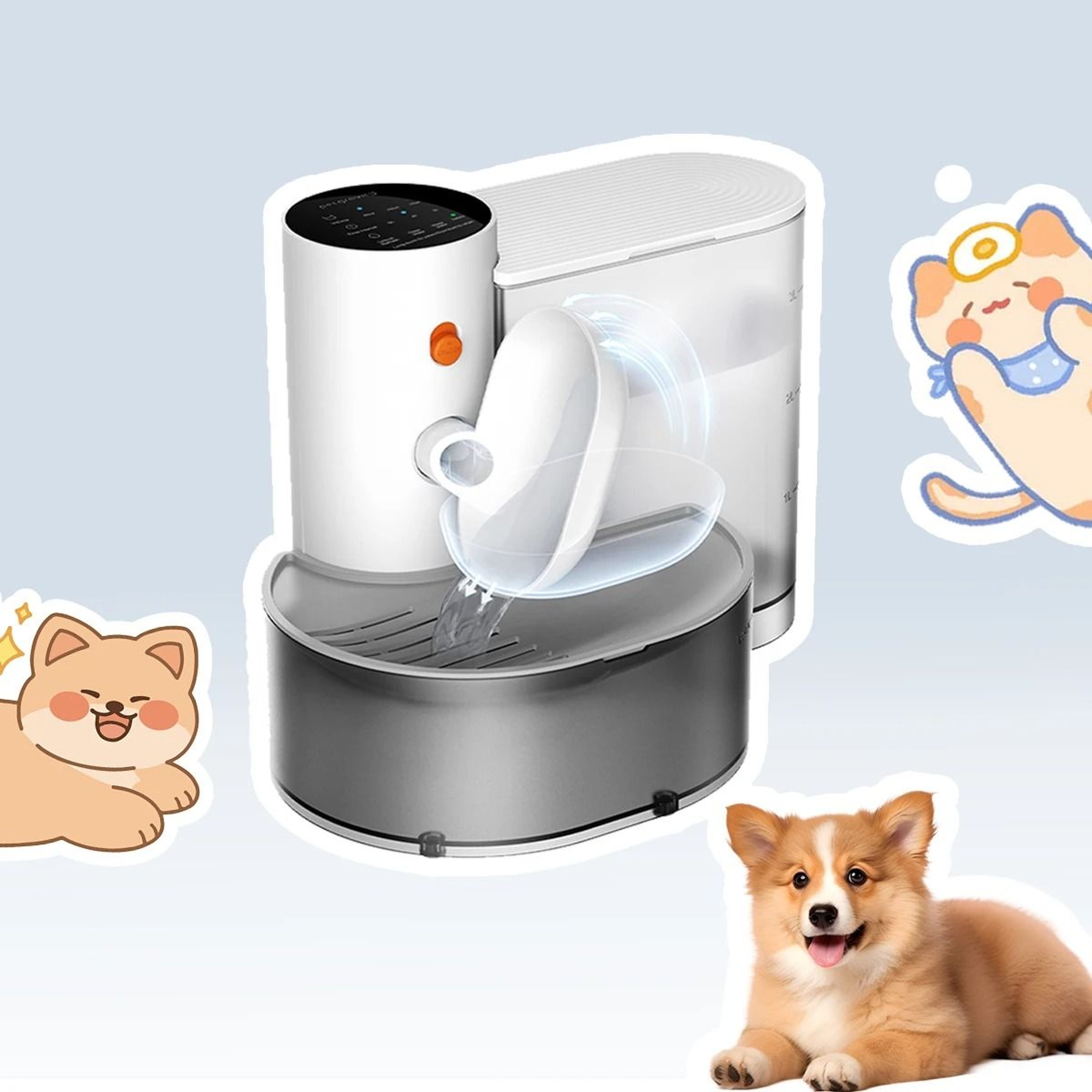 Smart Wireless Pet Water Dispenser Rechargeable Automatic Water Feeder 6