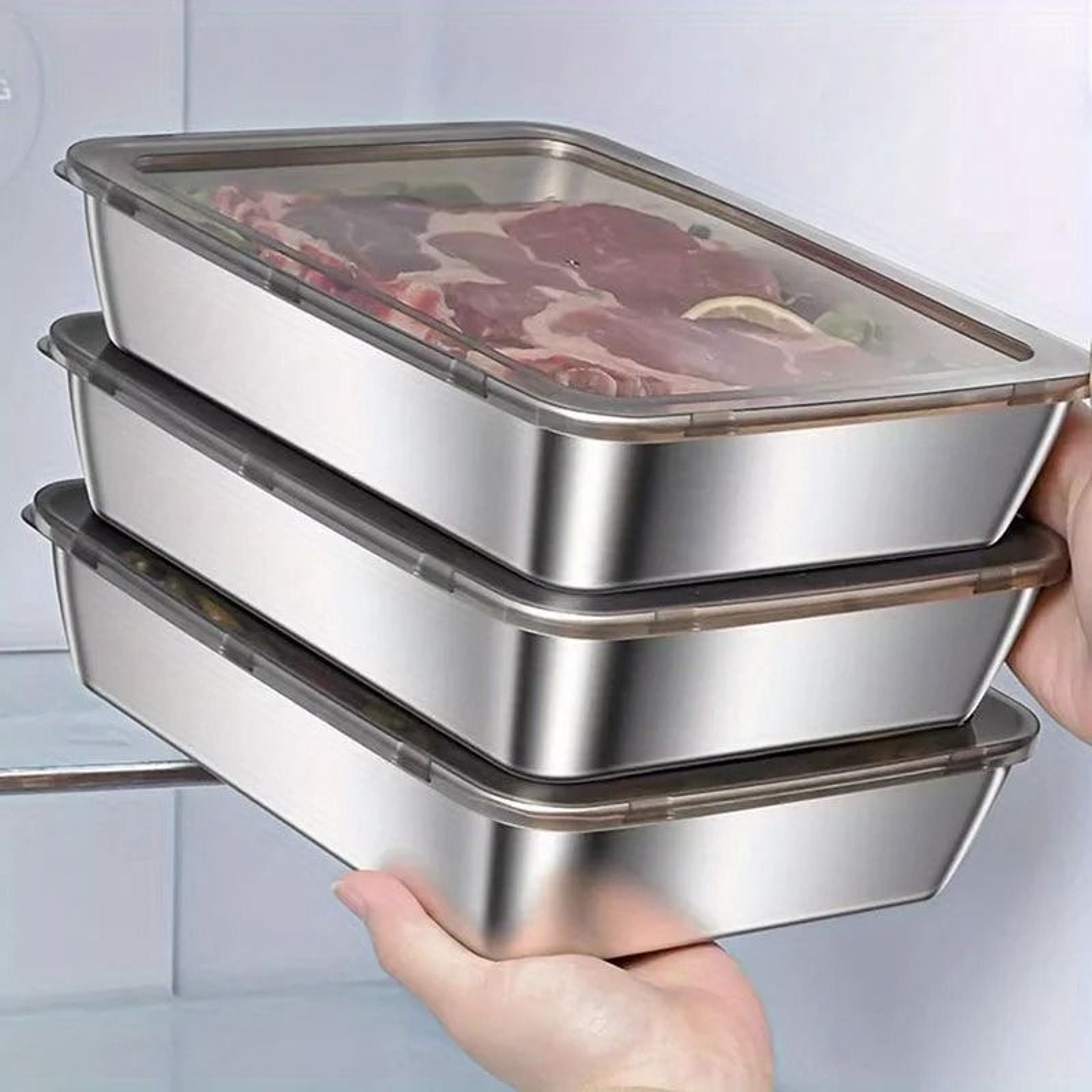Stainless Steel Baking Pan Set For Bread Cake Meat And Meal Prep 0