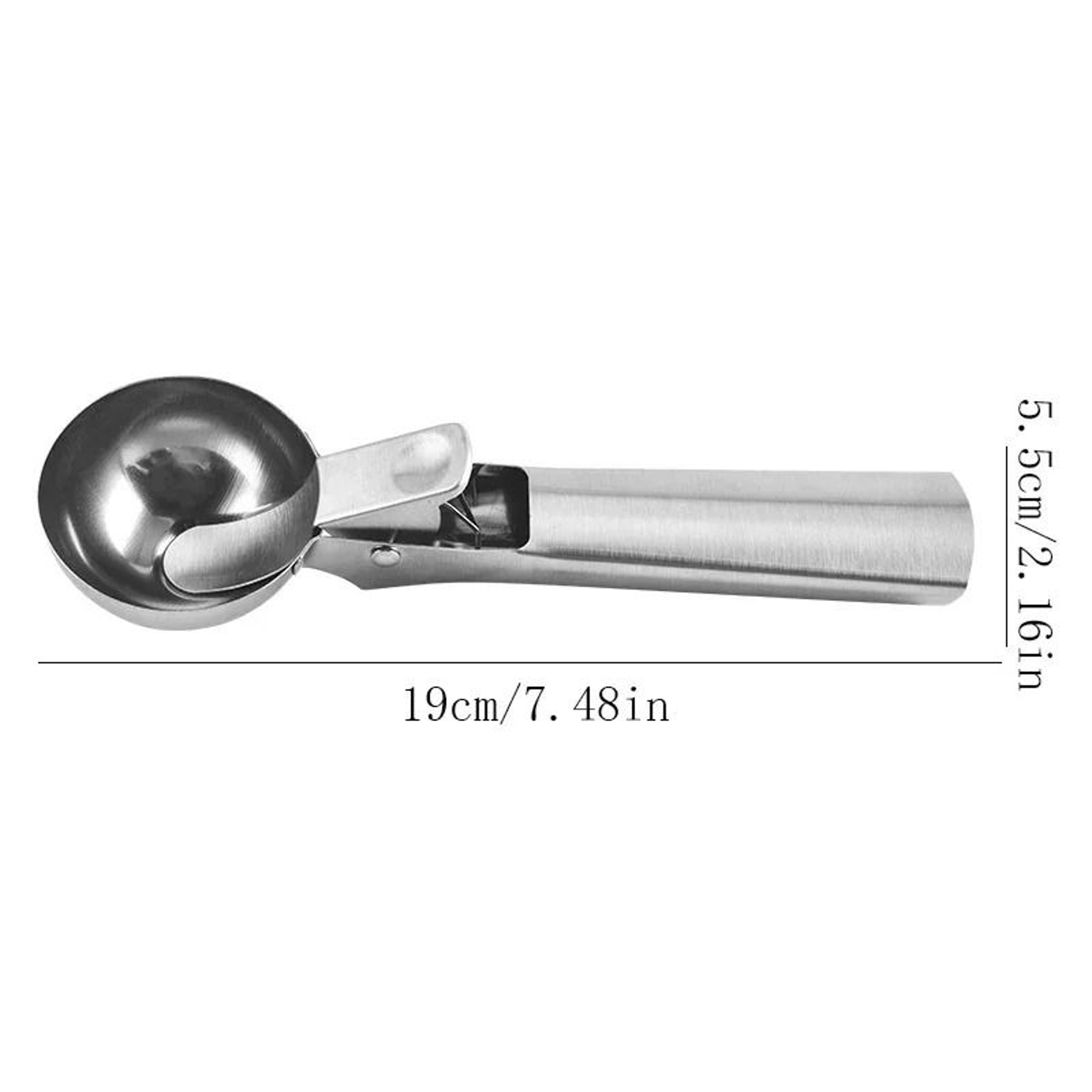 Stainless Steel Ice Cream Scoop Dual Purpose Fruit And Dessert Scooper 8