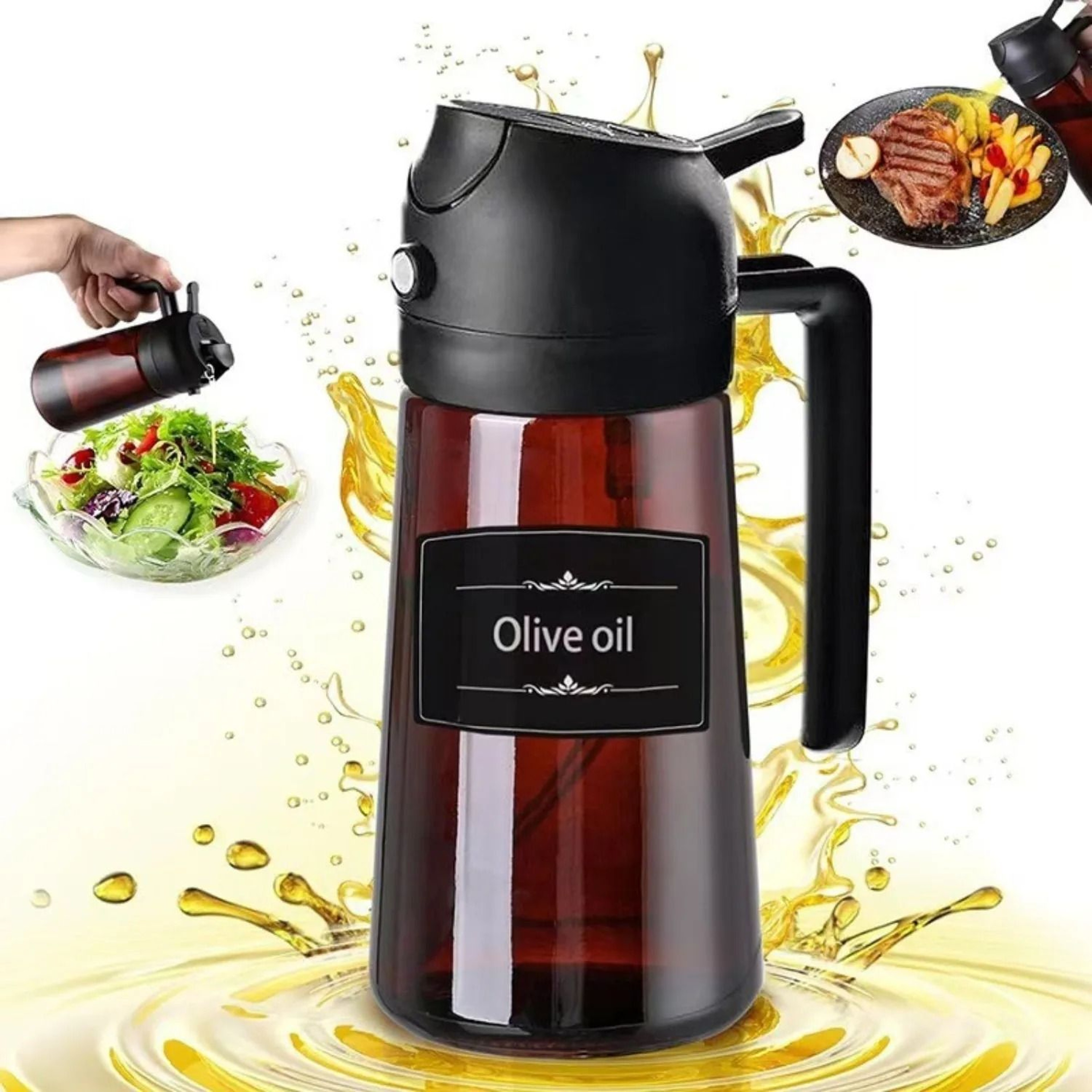 Glass Oil Sprayer And Dispenser Bottle For Cooking And Seasoning 0