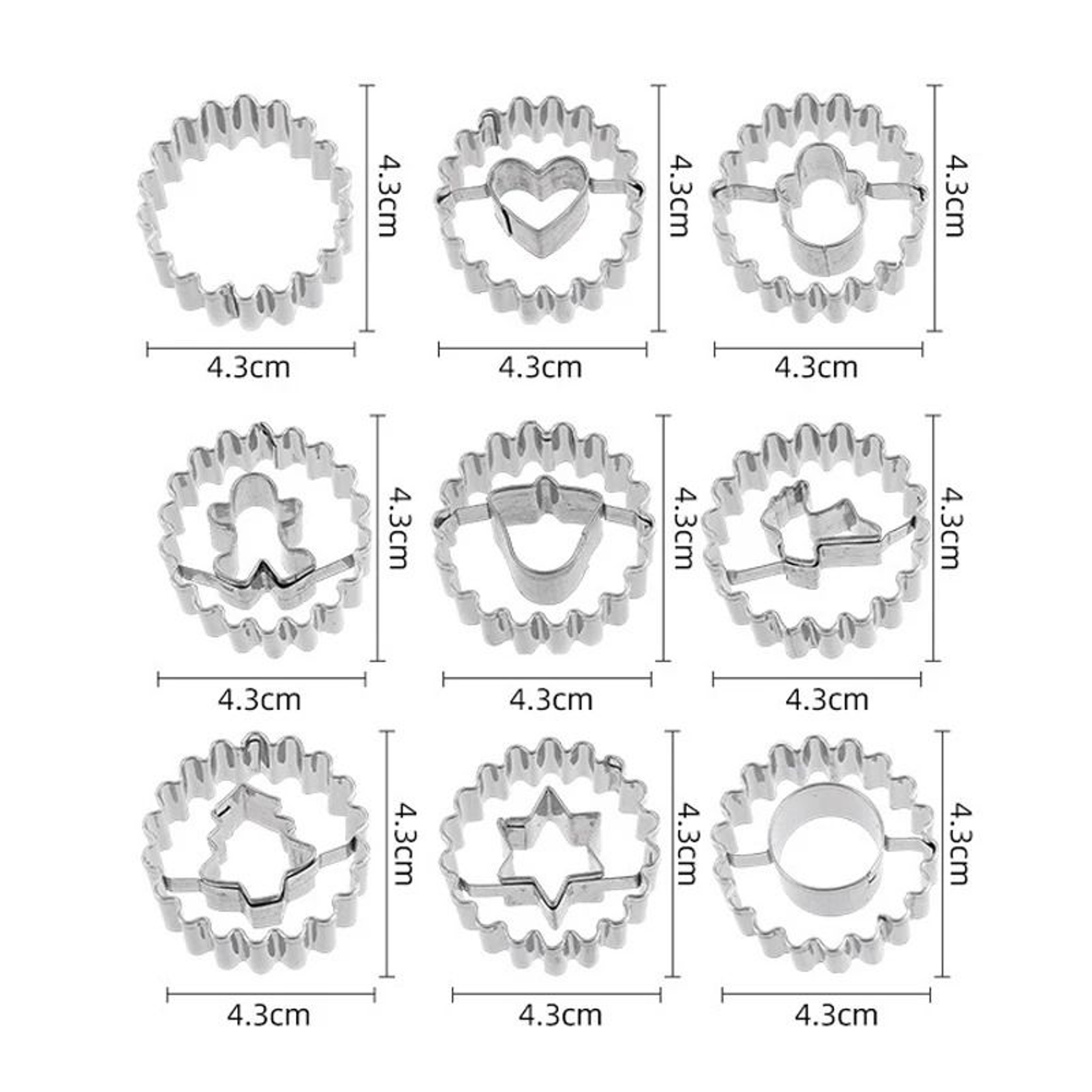 Metal Mini Christmas Cookie Cutter Set For Baking And Decorating 1