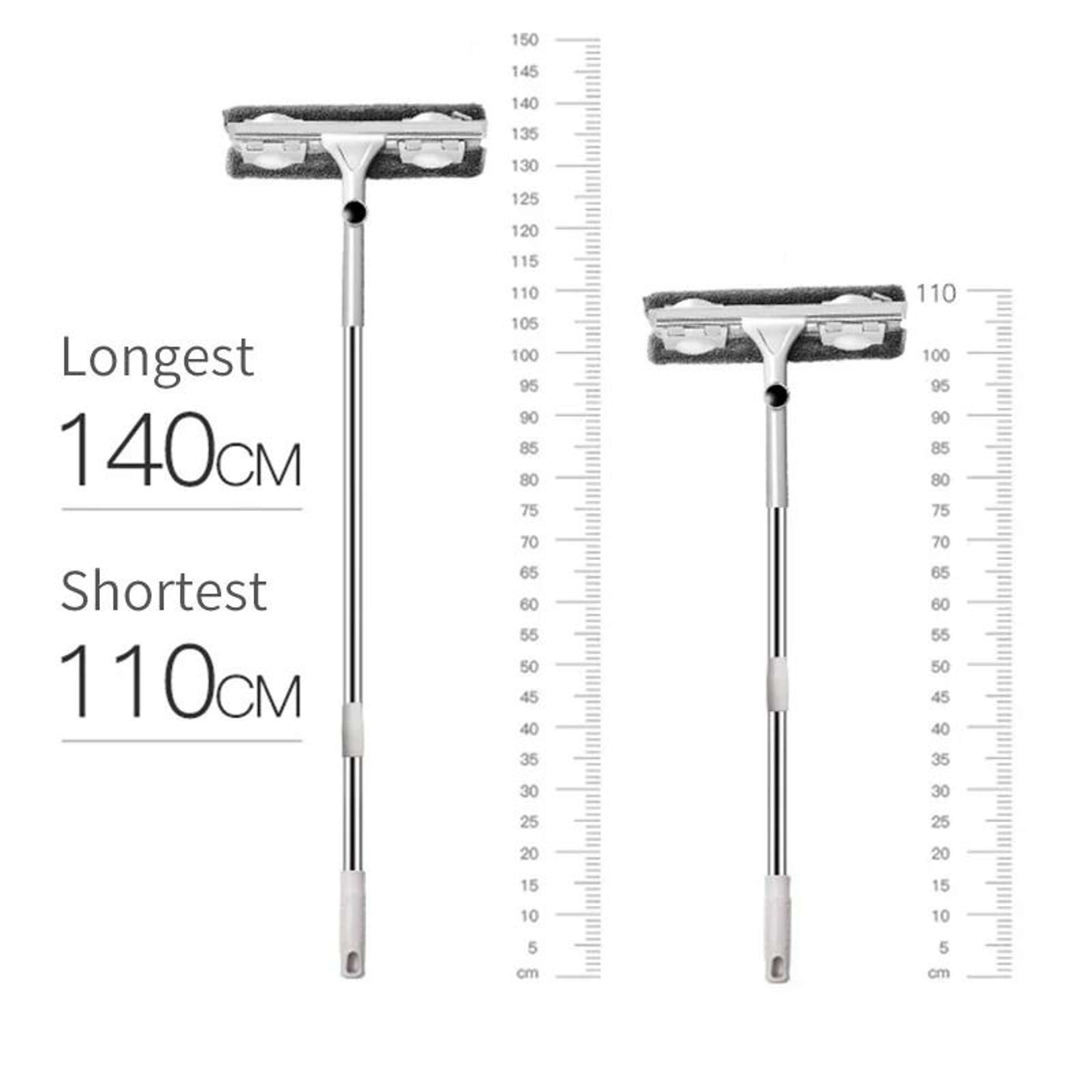 Telescopic Window Cleaning Mop And Wiper Tool Long Handle Glass Washer 5