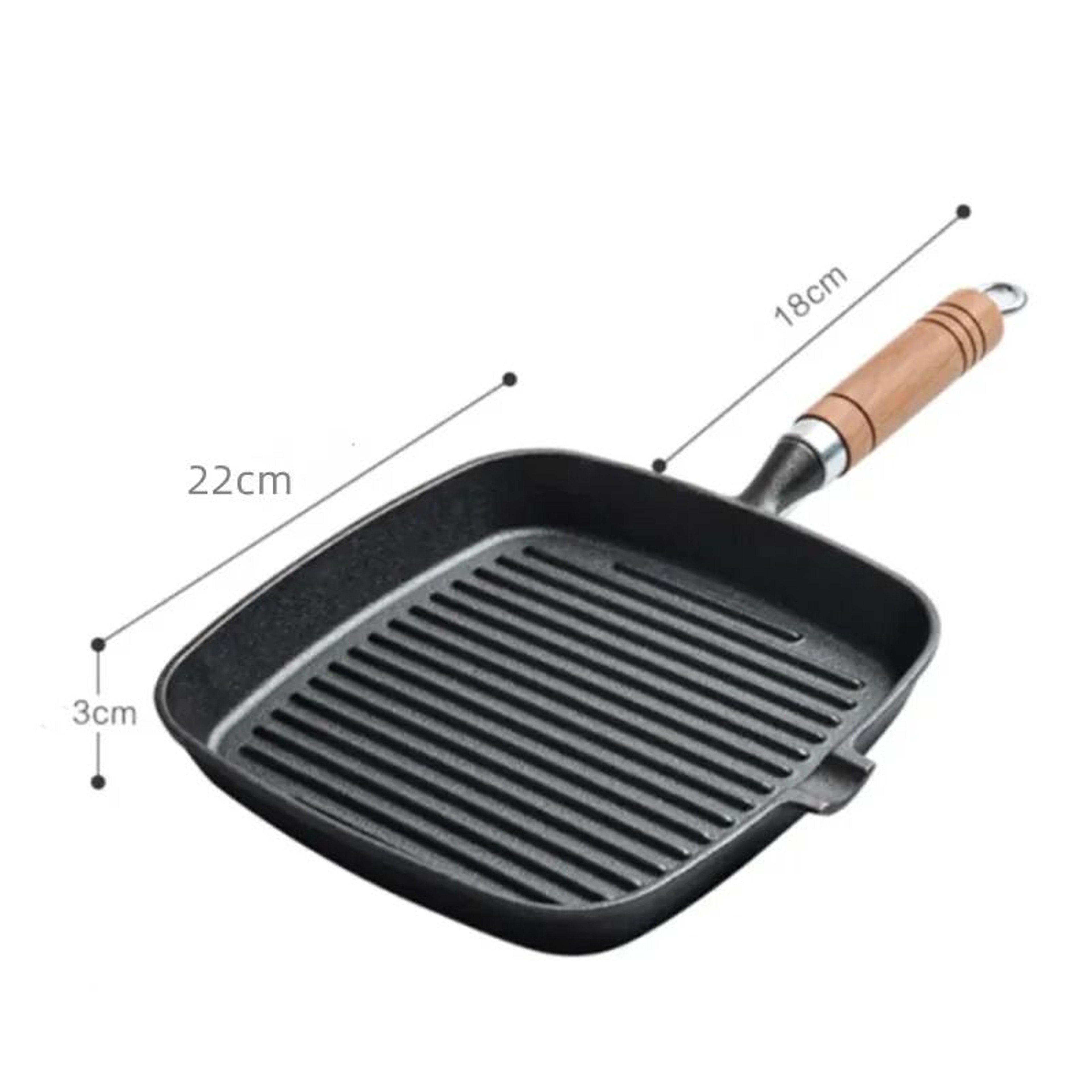 Thickened Cast Iron Steak Frying Pan For High Heat Cooking 6