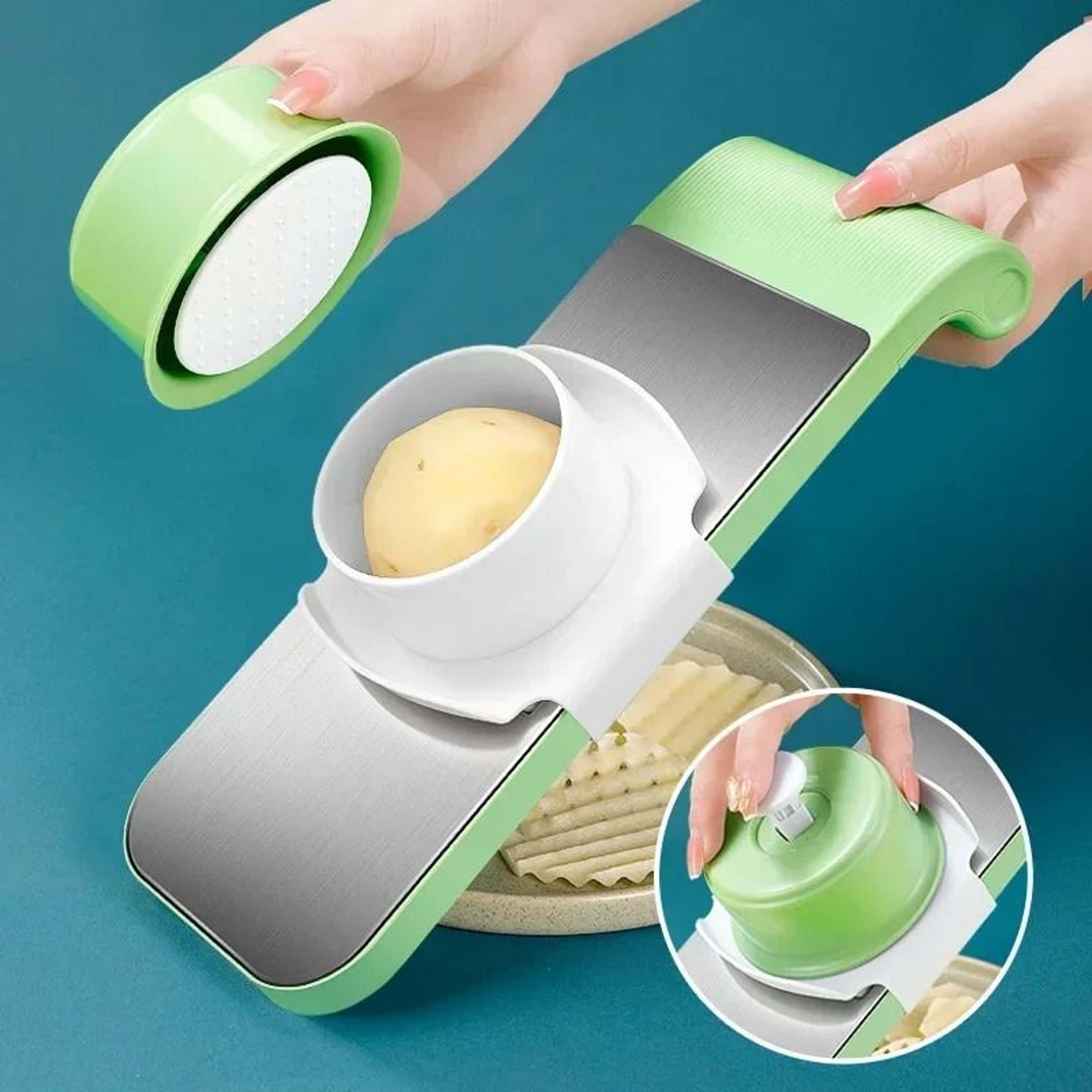 7 In 1 Vegetable Cutter Grater Slicer Shredder Multi Function Kitchen Tool 3