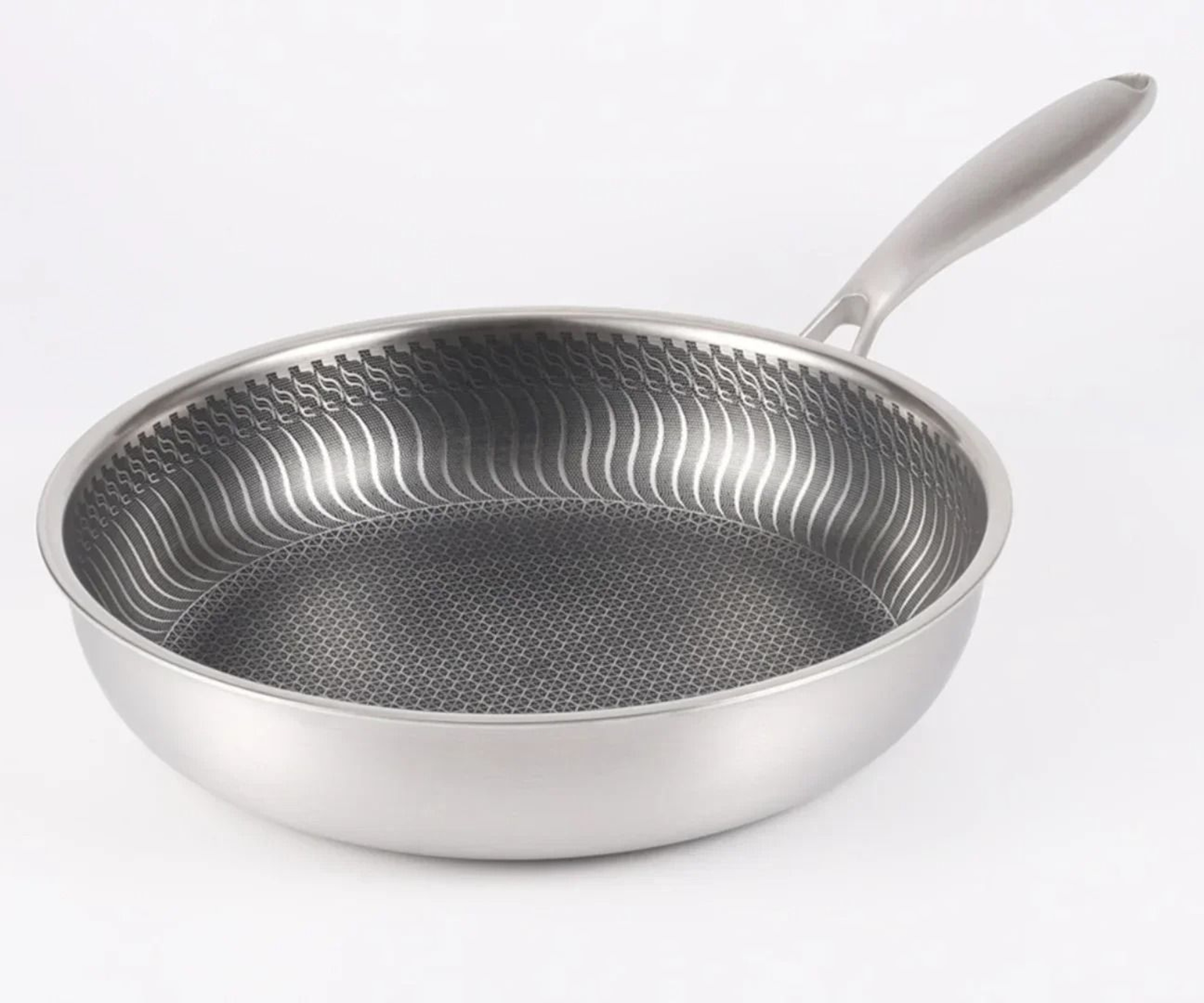 304 Stainless Steel Nonstick Frying Pan Wok For Induction And Gas Cooking 28cm 30cm 6