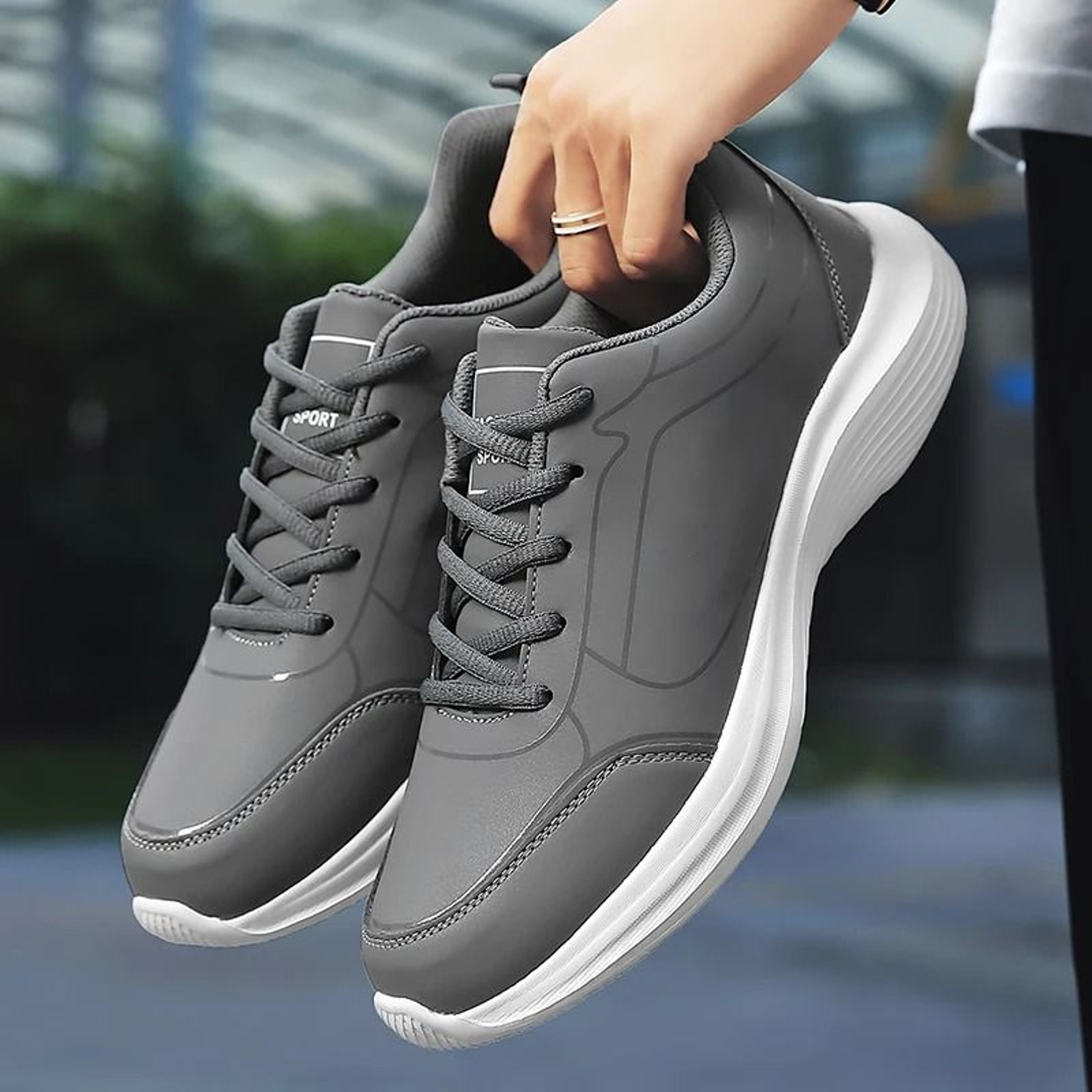 Men Winter Running Shoes Lightweight Anti Slip Walking Sneakers 4