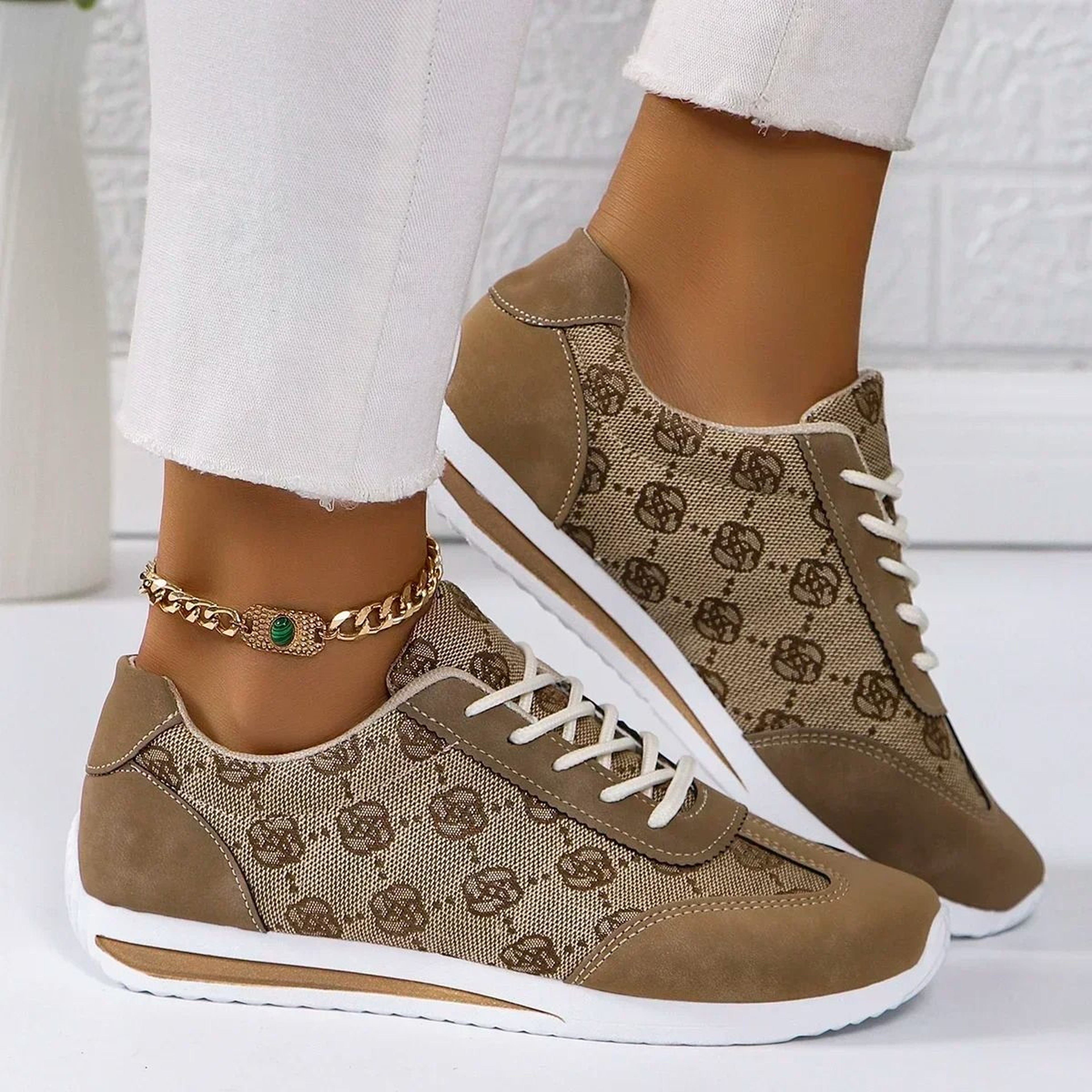 Women Breathable Cross Strap Flat Sneakers For Casual Walking 0