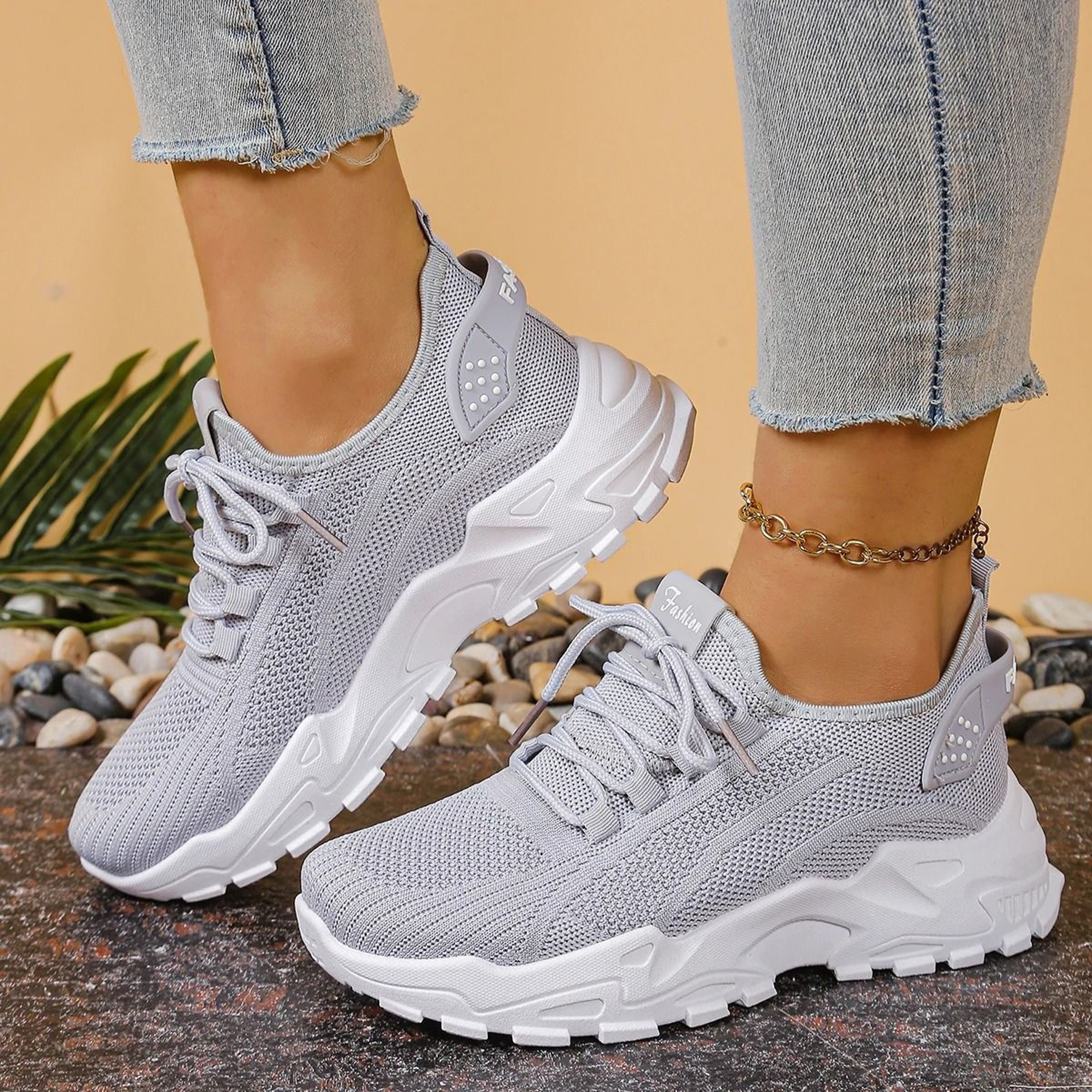 Women Breathable Mesh Dad Sneakers Casual Sport Shoes 1