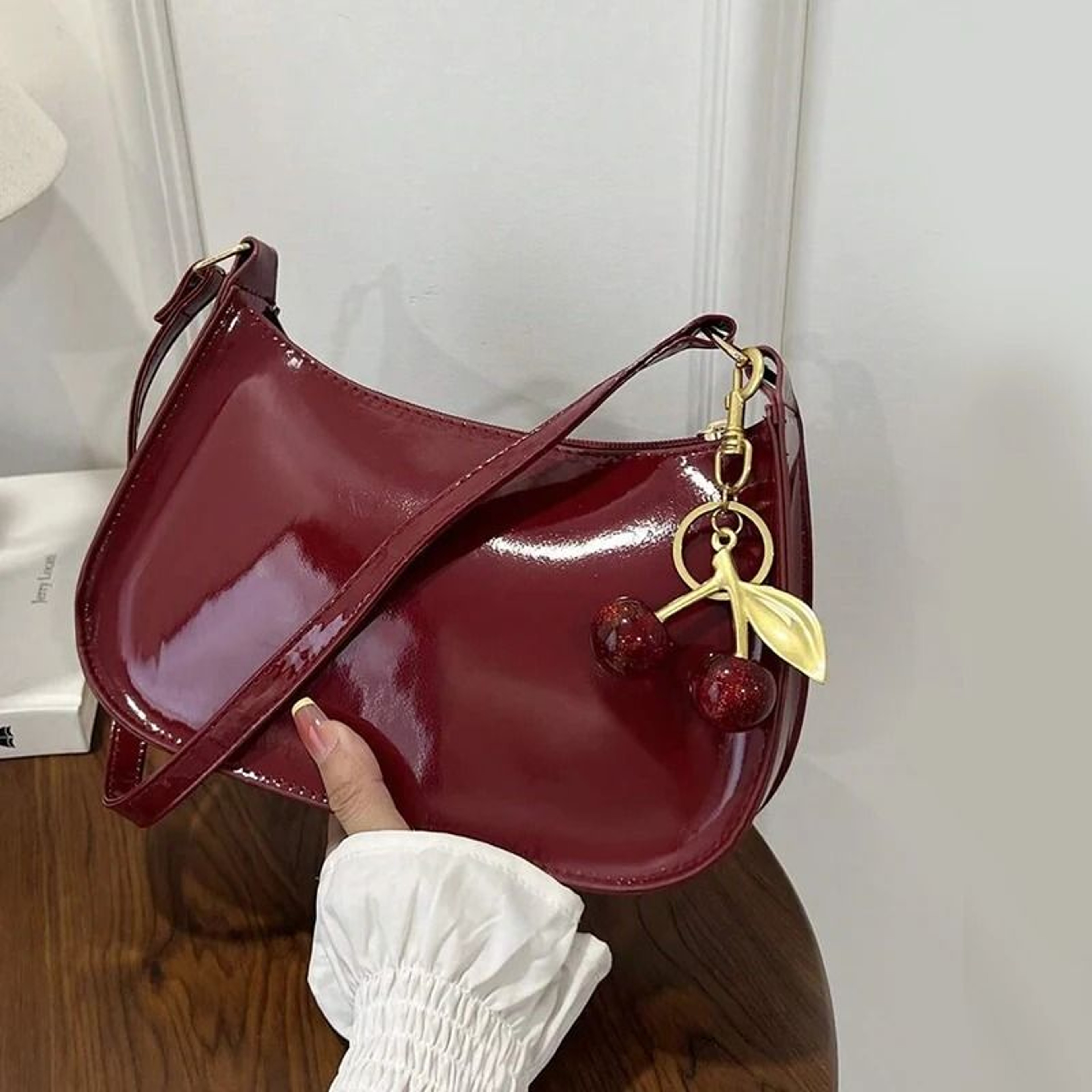 Women Retro PU Leather Shoulder Underarm Bag Casual Handbag 9