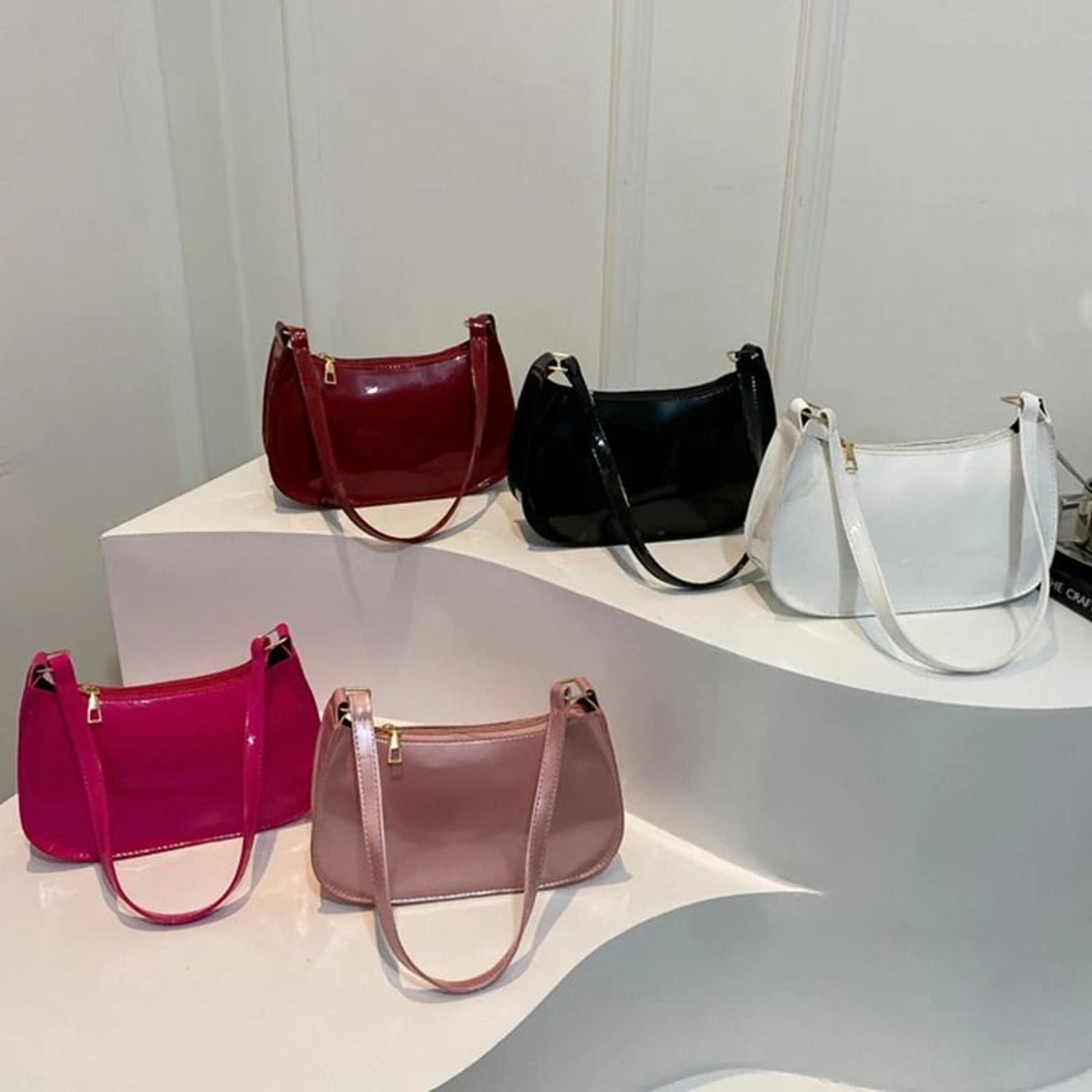 Women Retro PU Leather Shoulder Underarm Bag Casual Handbag 2