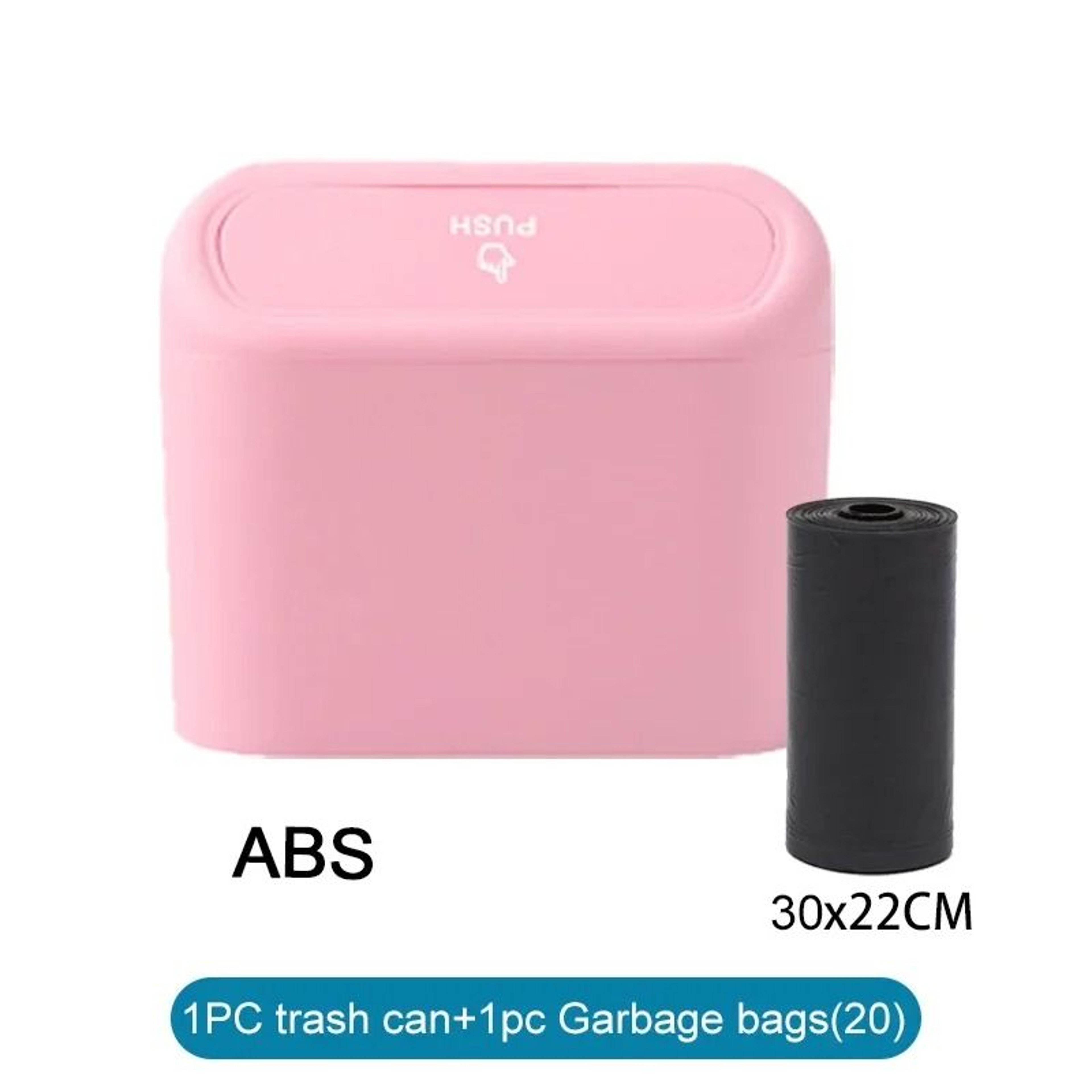 Leak Proof Mini Car Trash Can With Lid And Garbage Bags 13