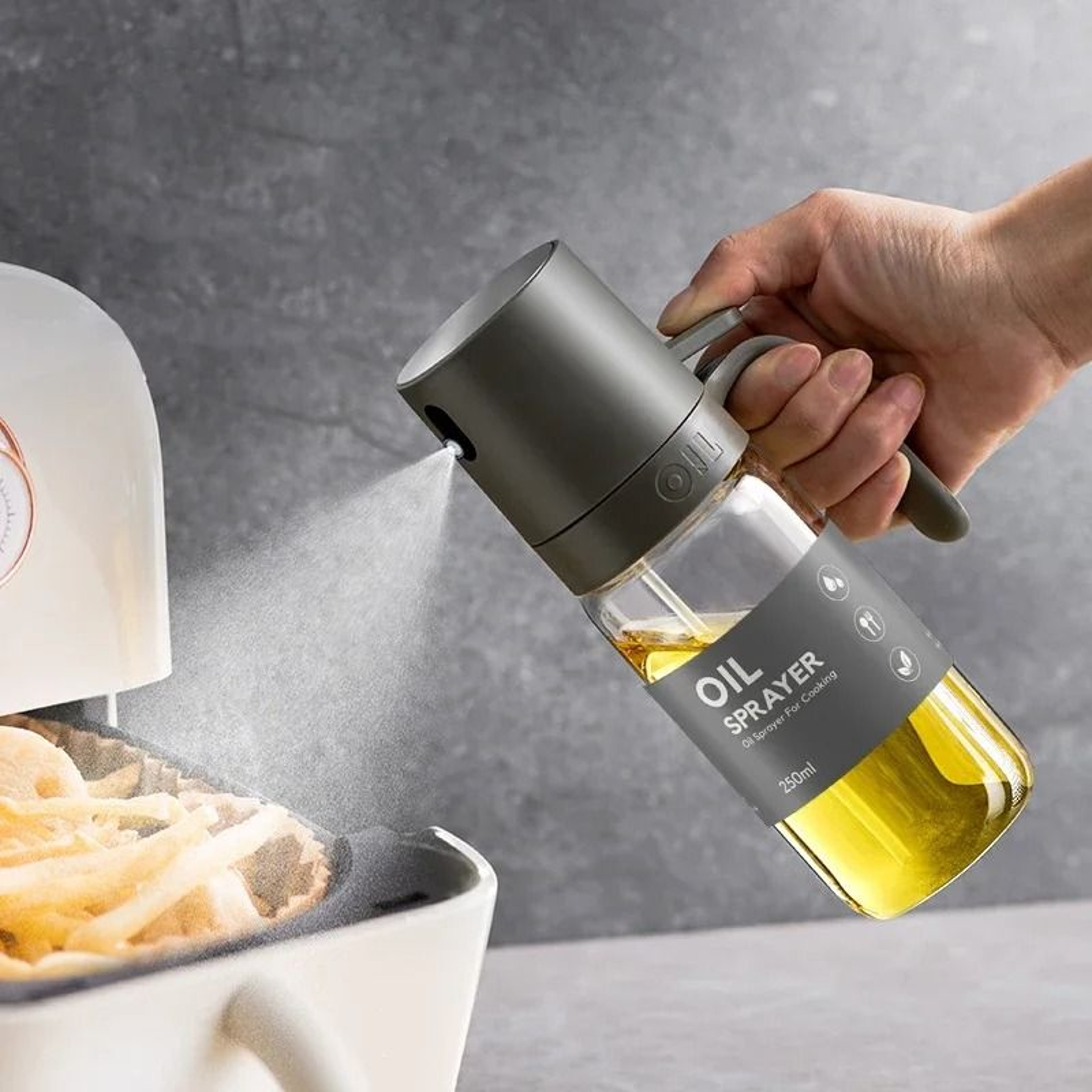 Glass Oil Spray Bottle For Cooking And Air Fryer 250ml 5