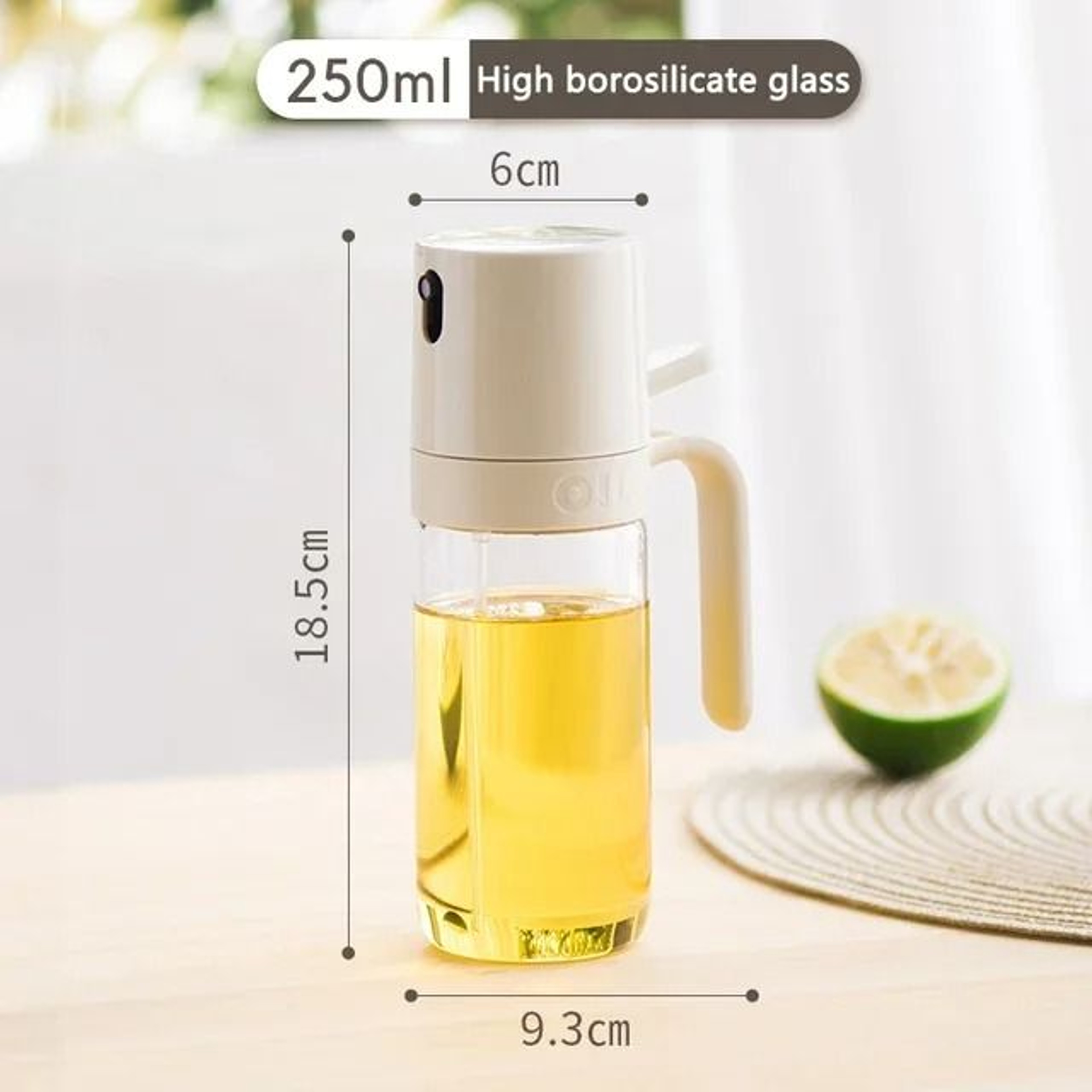 Glass Oil Spray Bottle For Cooking And Air Fryer 250ml 6