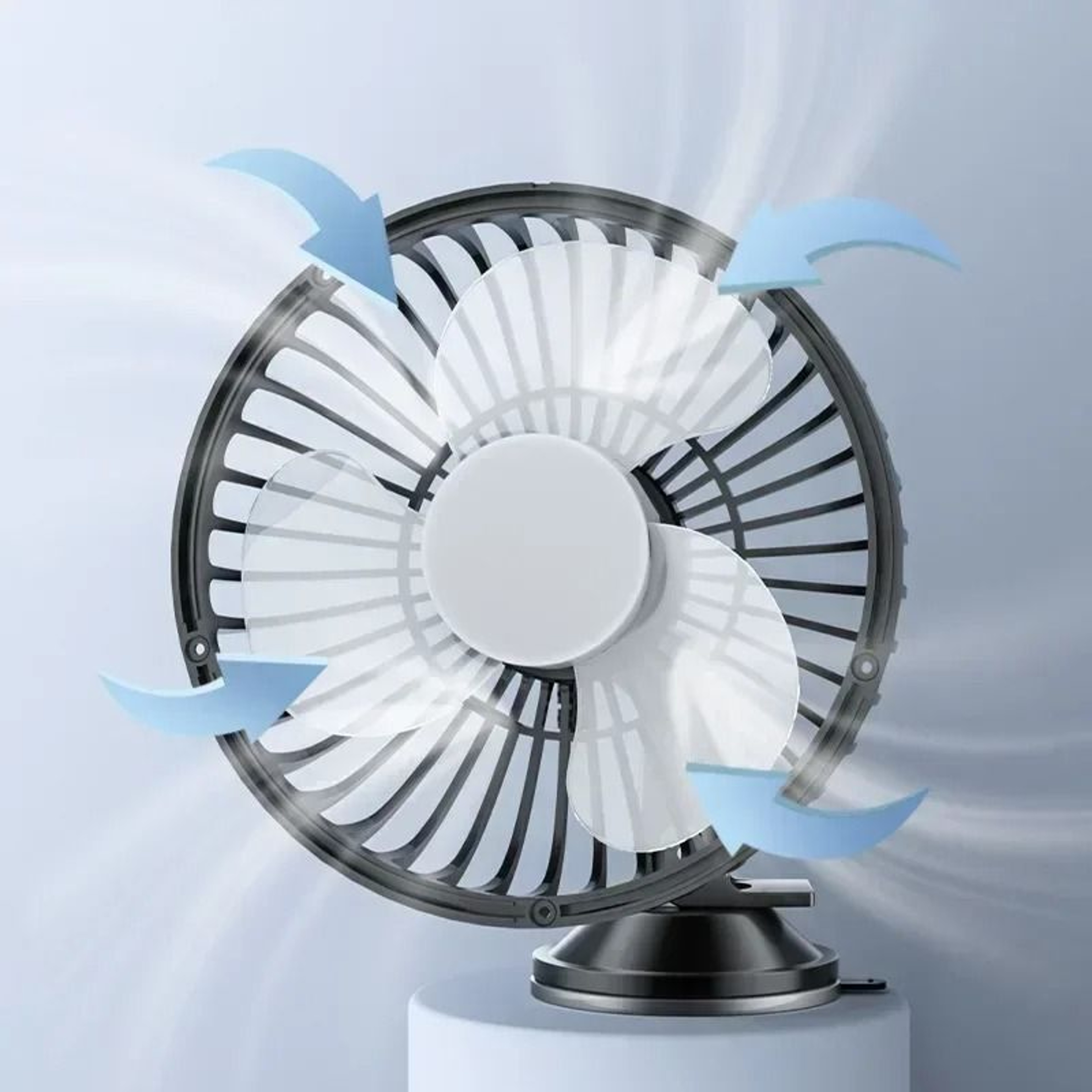 Portable Car Fan 12V 24V USB Rechargeable Single Head 5
