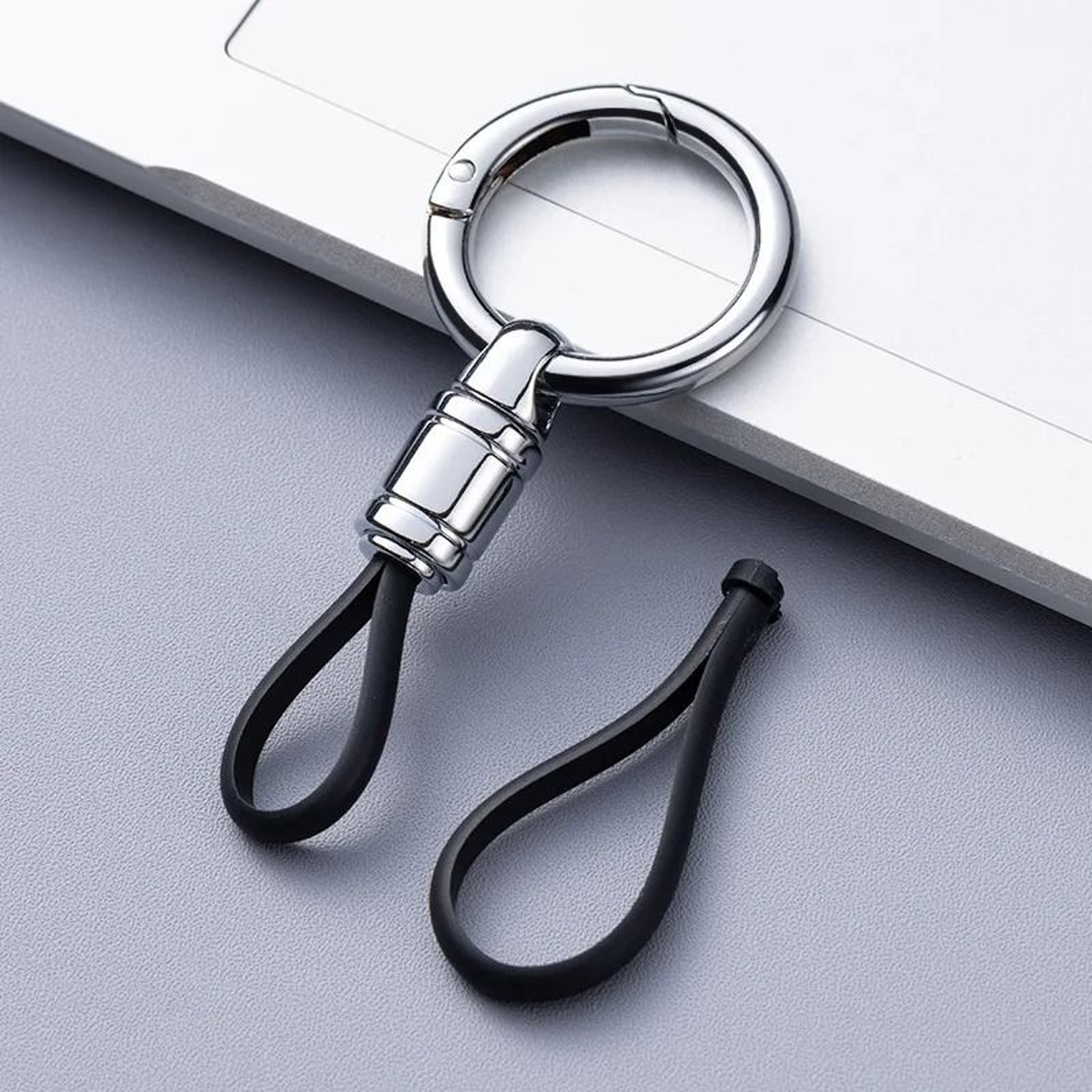 Metal Car Key Chain Pendant With Waist Hanging Buckle 10