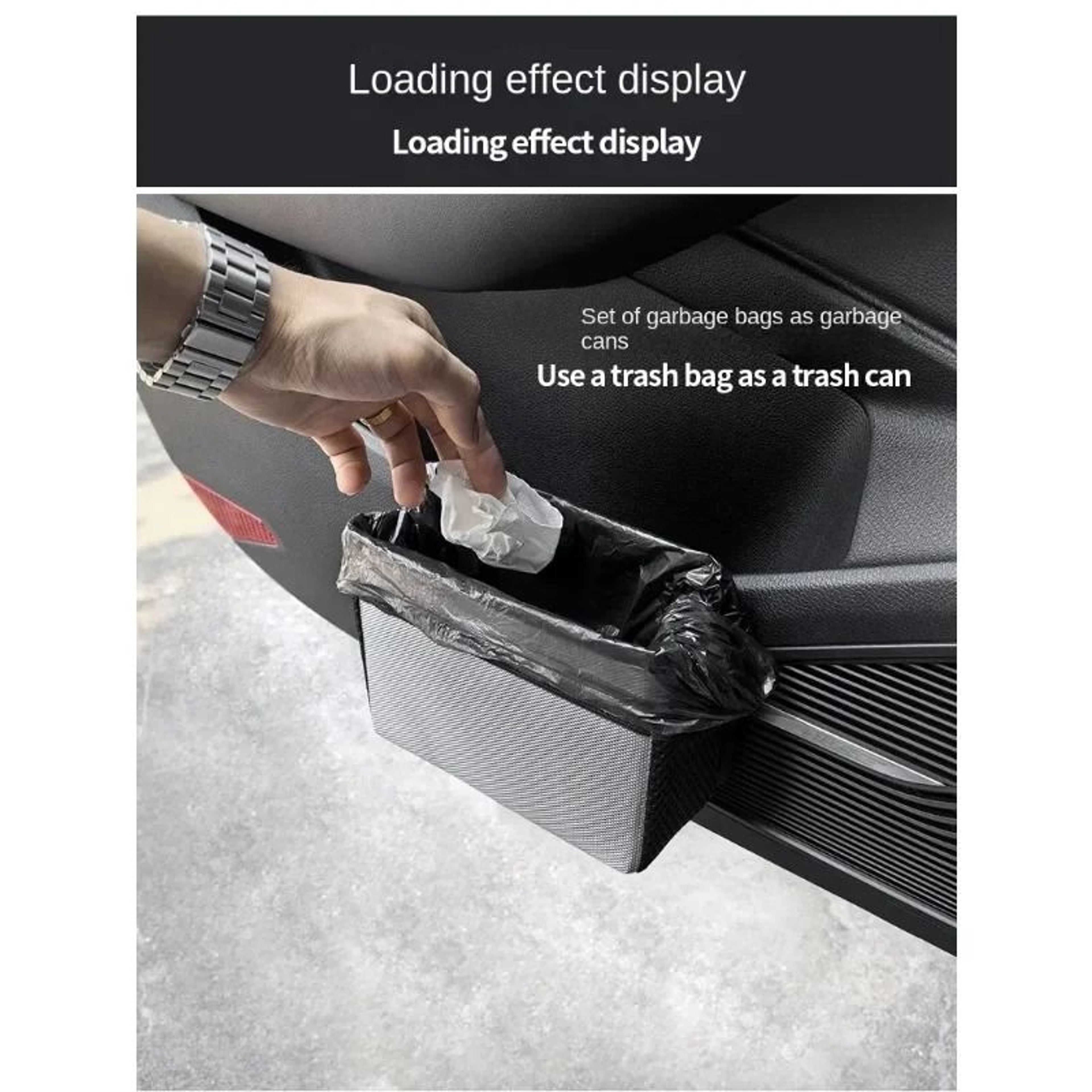 Car Seat Back Hanging Storage Bag With Compact Side Organizer 4