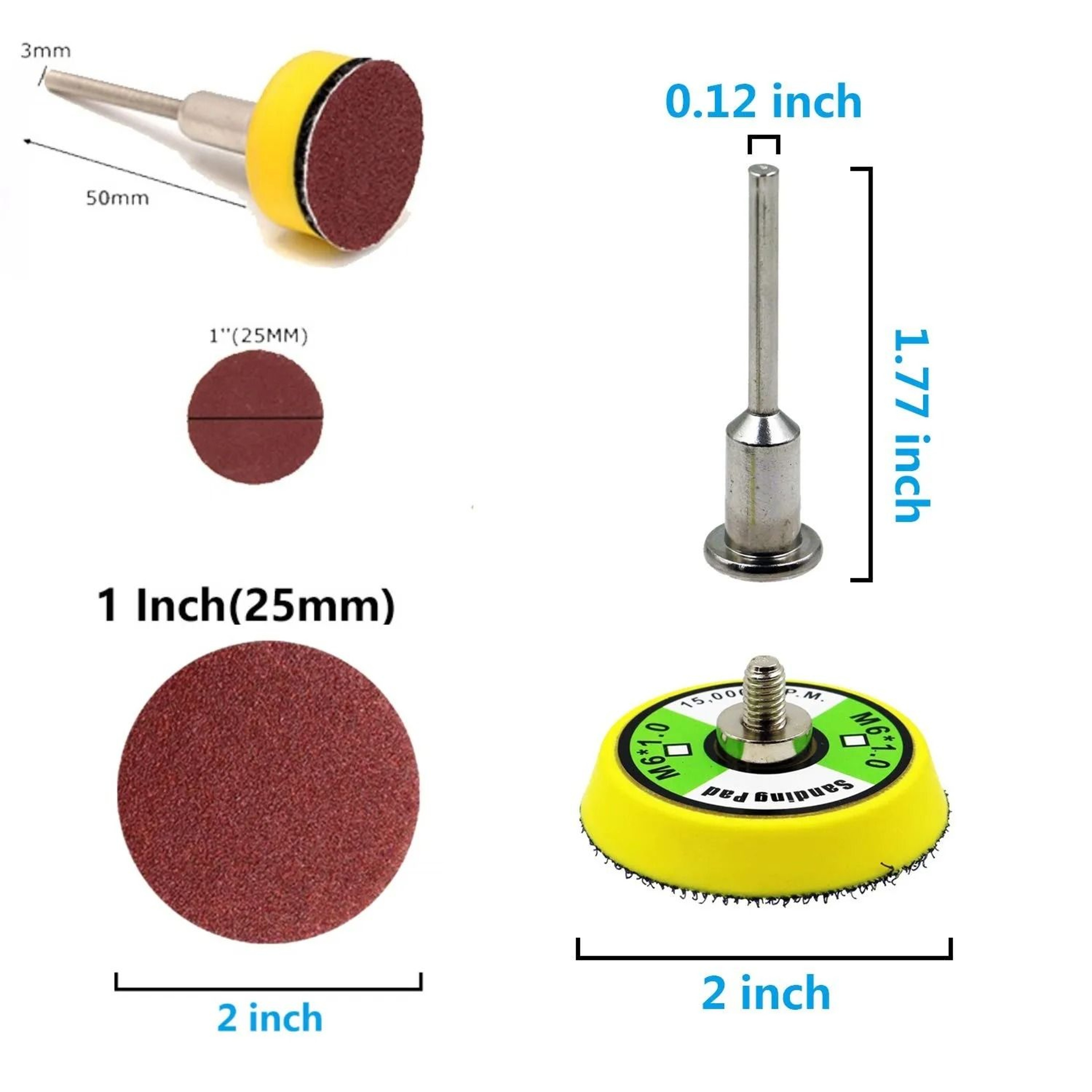 DIY Flocking Sanding Discs Pad Kit For Rotary Tools 1