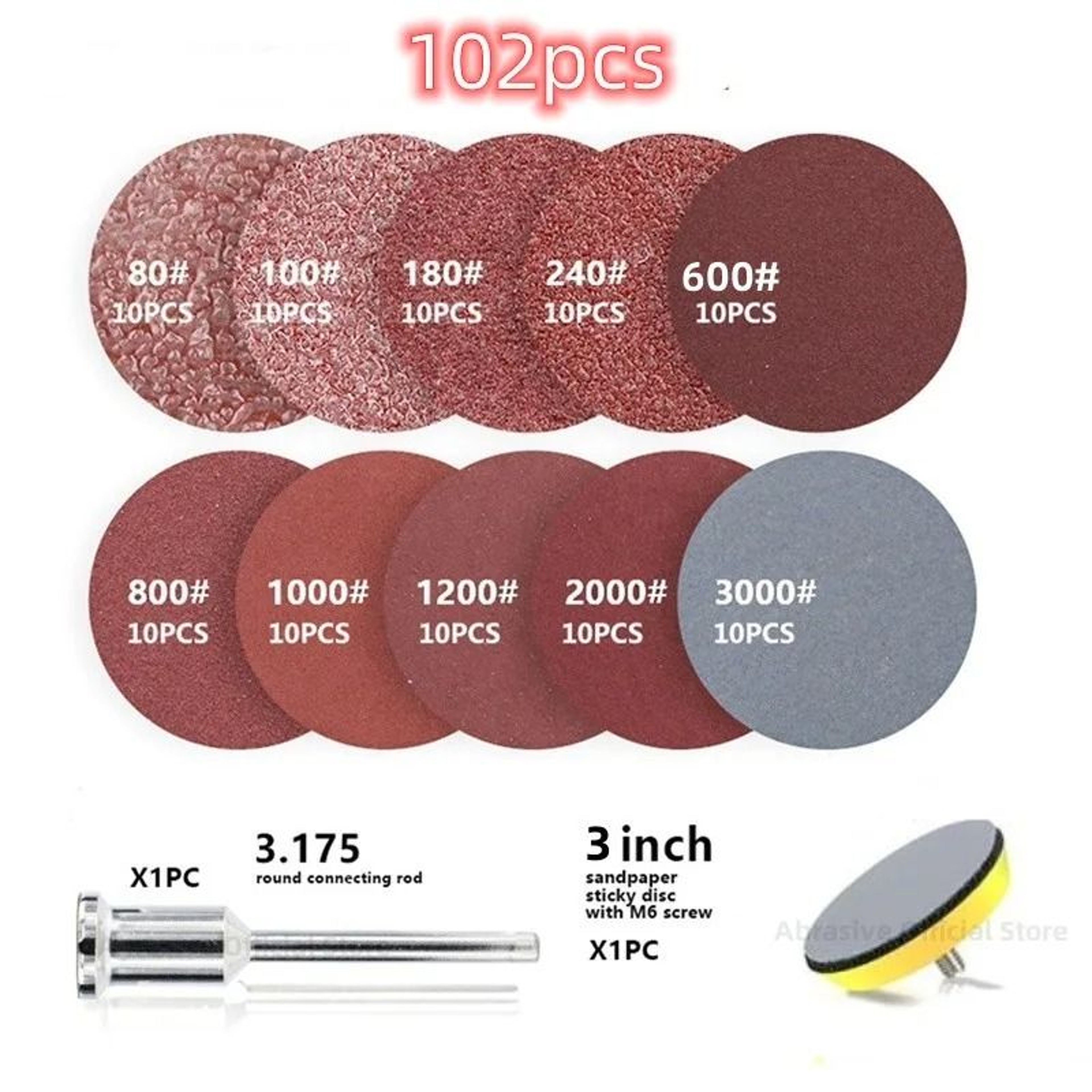 DIY Flocking Sanding Discs Pad Kit For Rotary Tools 11