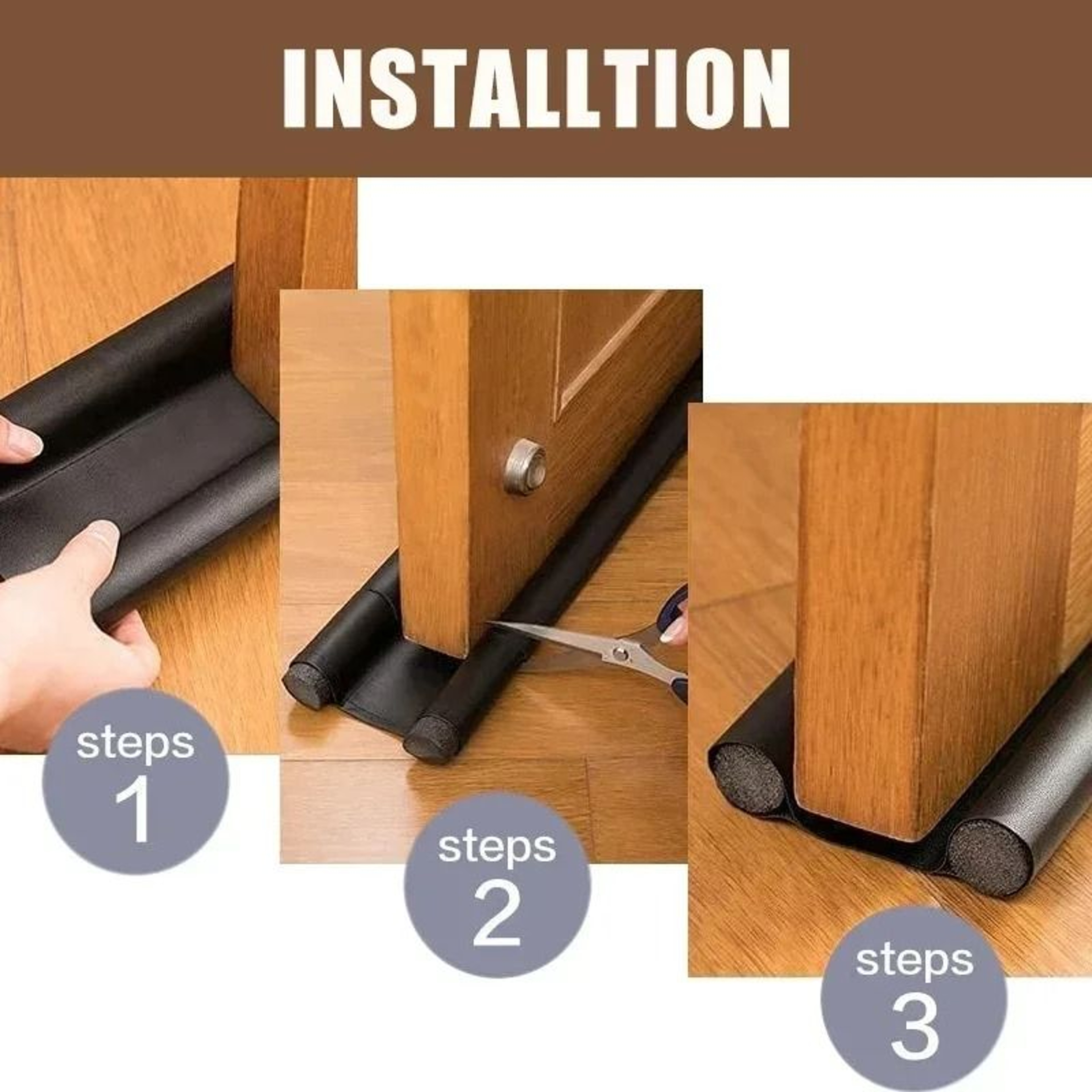 EVA Door Bottom Sealing Strip Waterproof Draft Noise Stopper 4