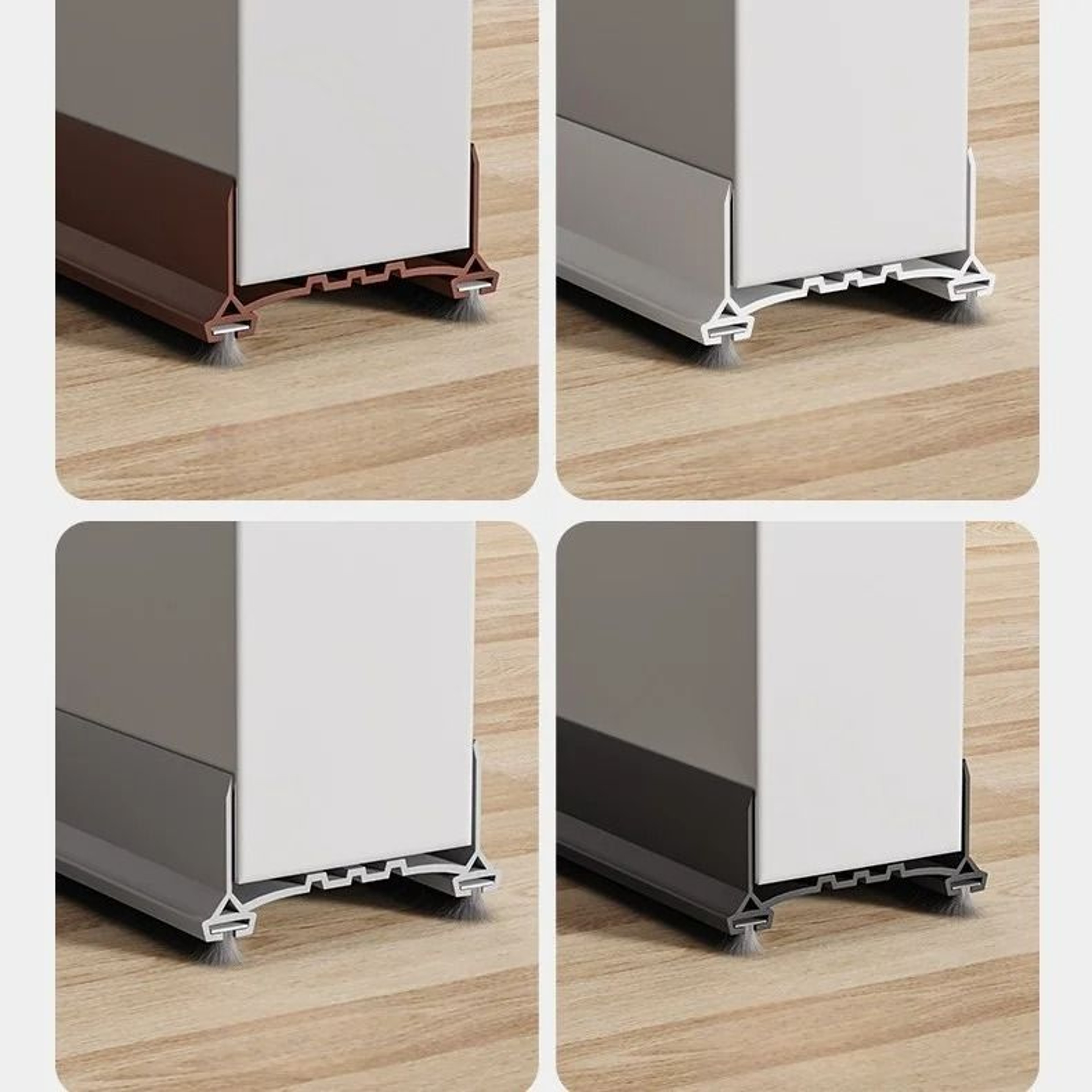Door Bottom Seal Strip With Brush Dustproof Soundproof Draft Stopper 5