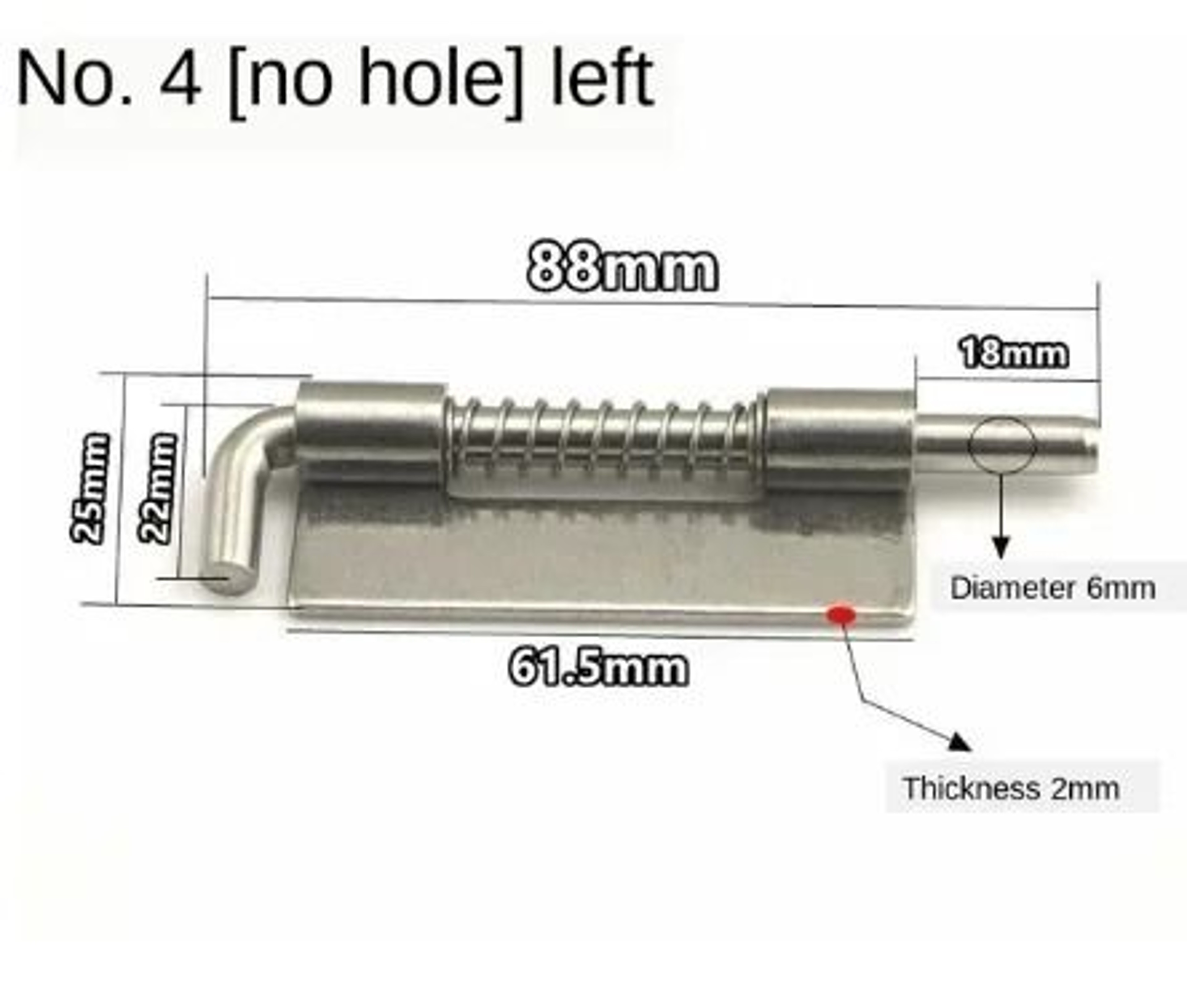Stainless Steel Spring Loaded Barrel Bolt Door Latch 10