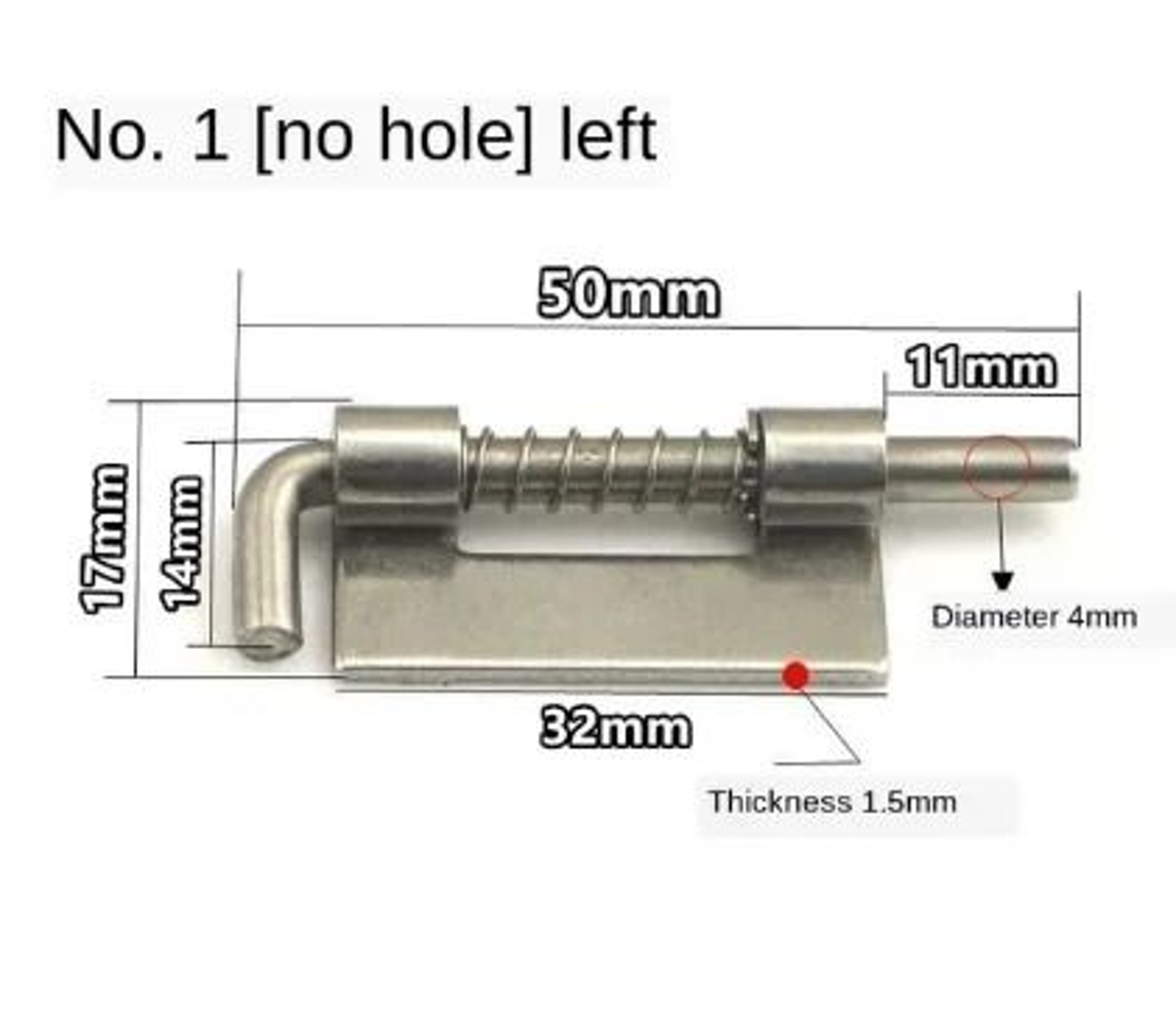 Stainless Steel Spring Loaded Barrel Bolt Door Latch 12