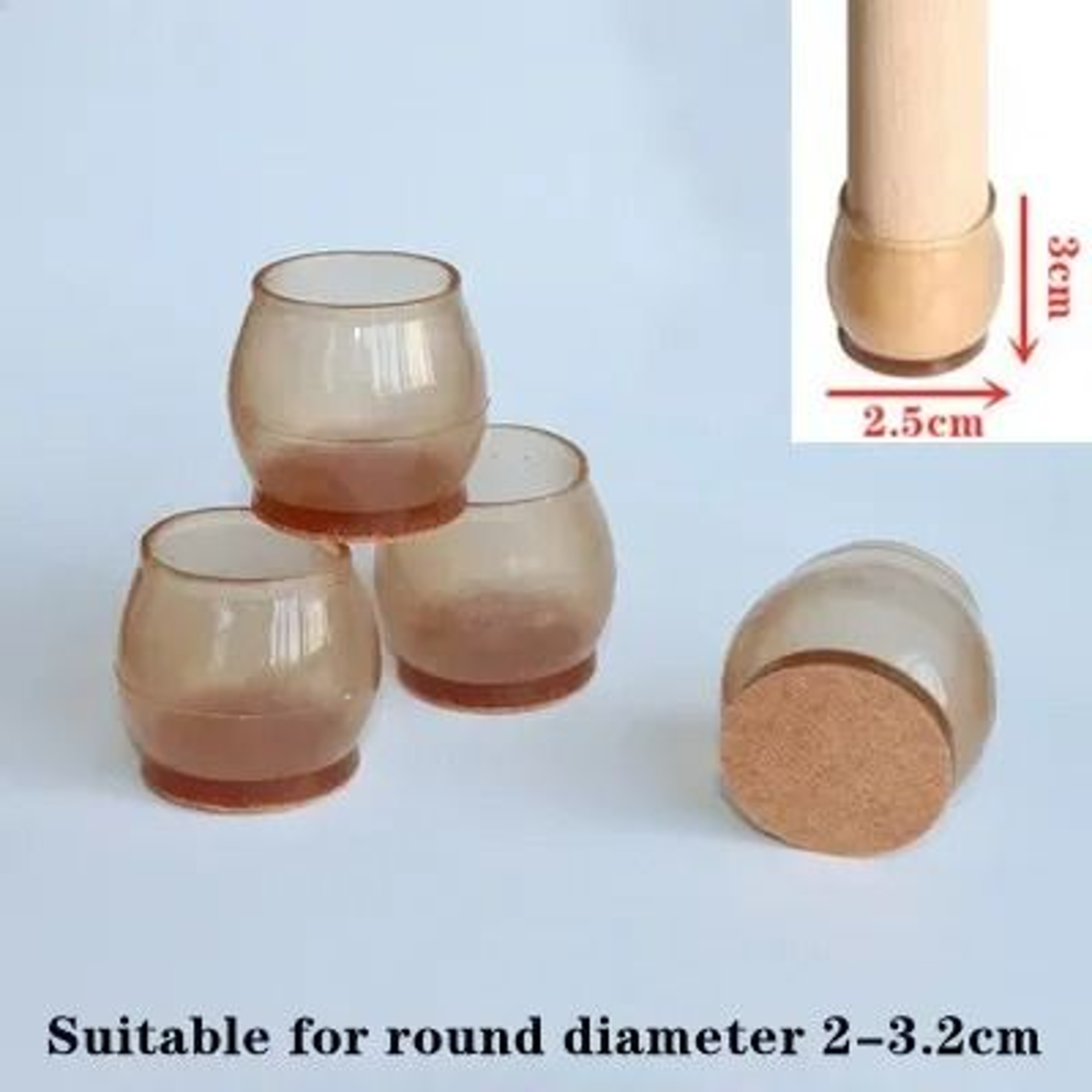 Silicone Chair Leg Caps Non Slip Furniture Floor Protectors 8