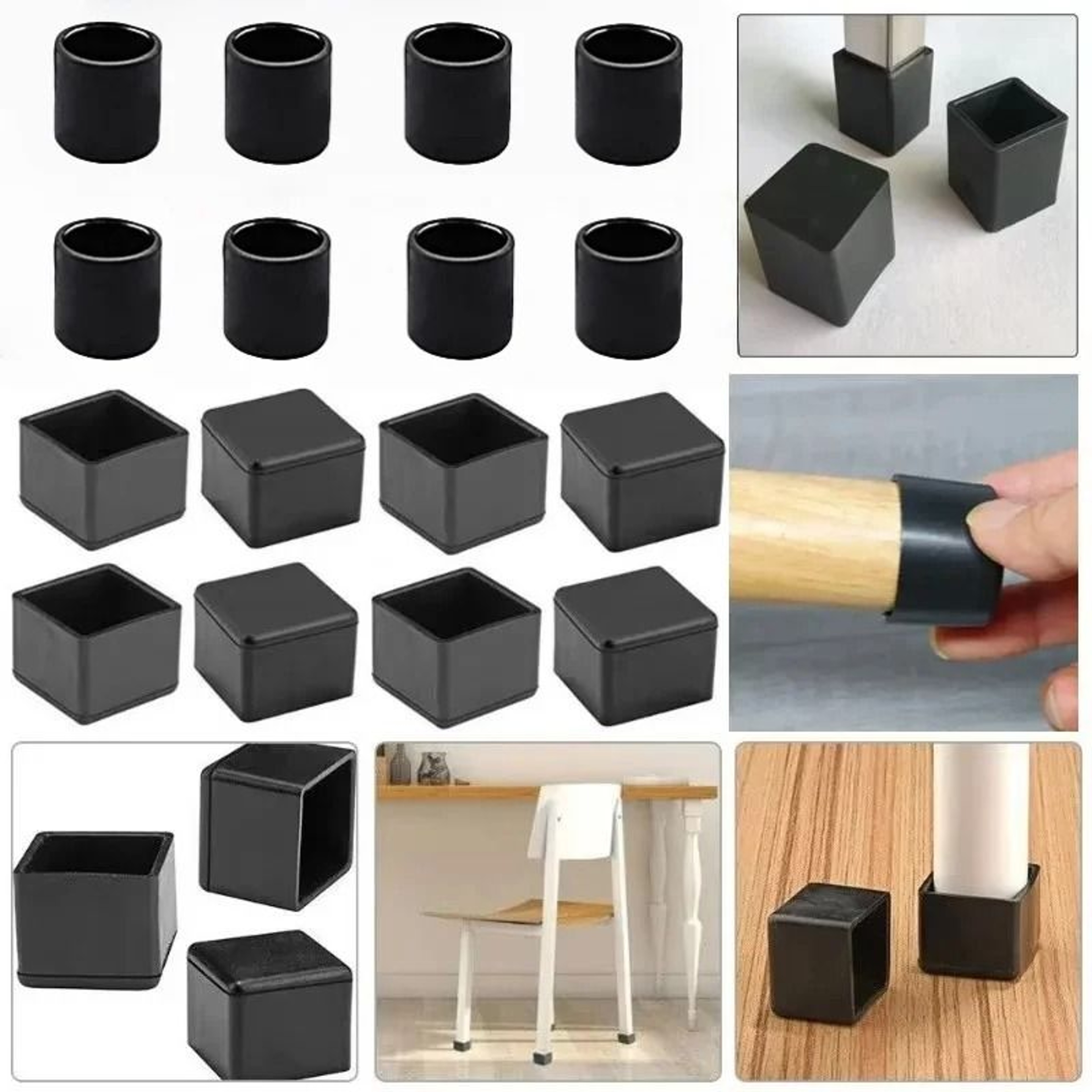 Rubber Chair Leg Caps Anti Slip Furniture Feet Floor Protectors 0