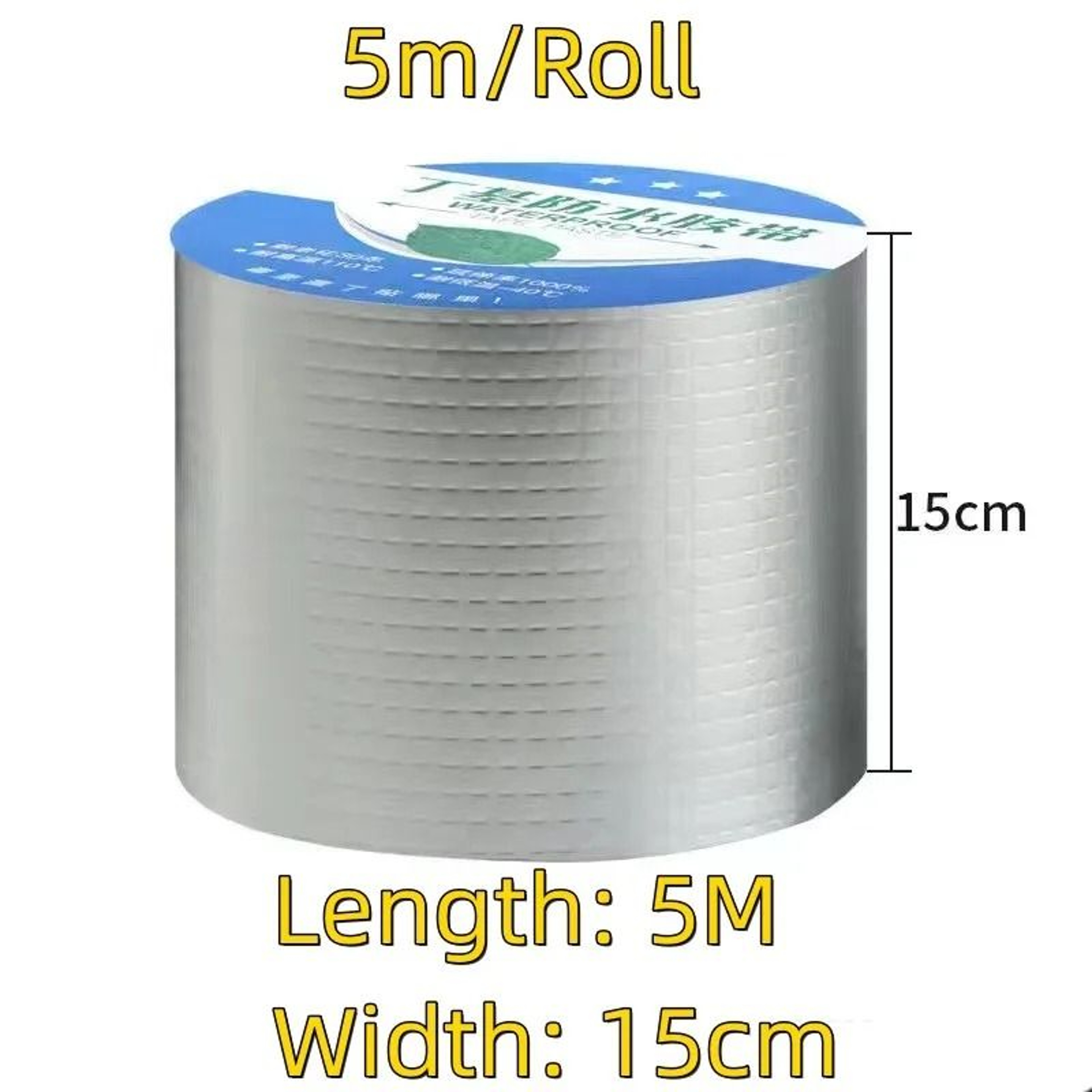 Aluminum Foil Butyl Rubber Waterproof Tape For Roof Pipe And Wall Repairs 10