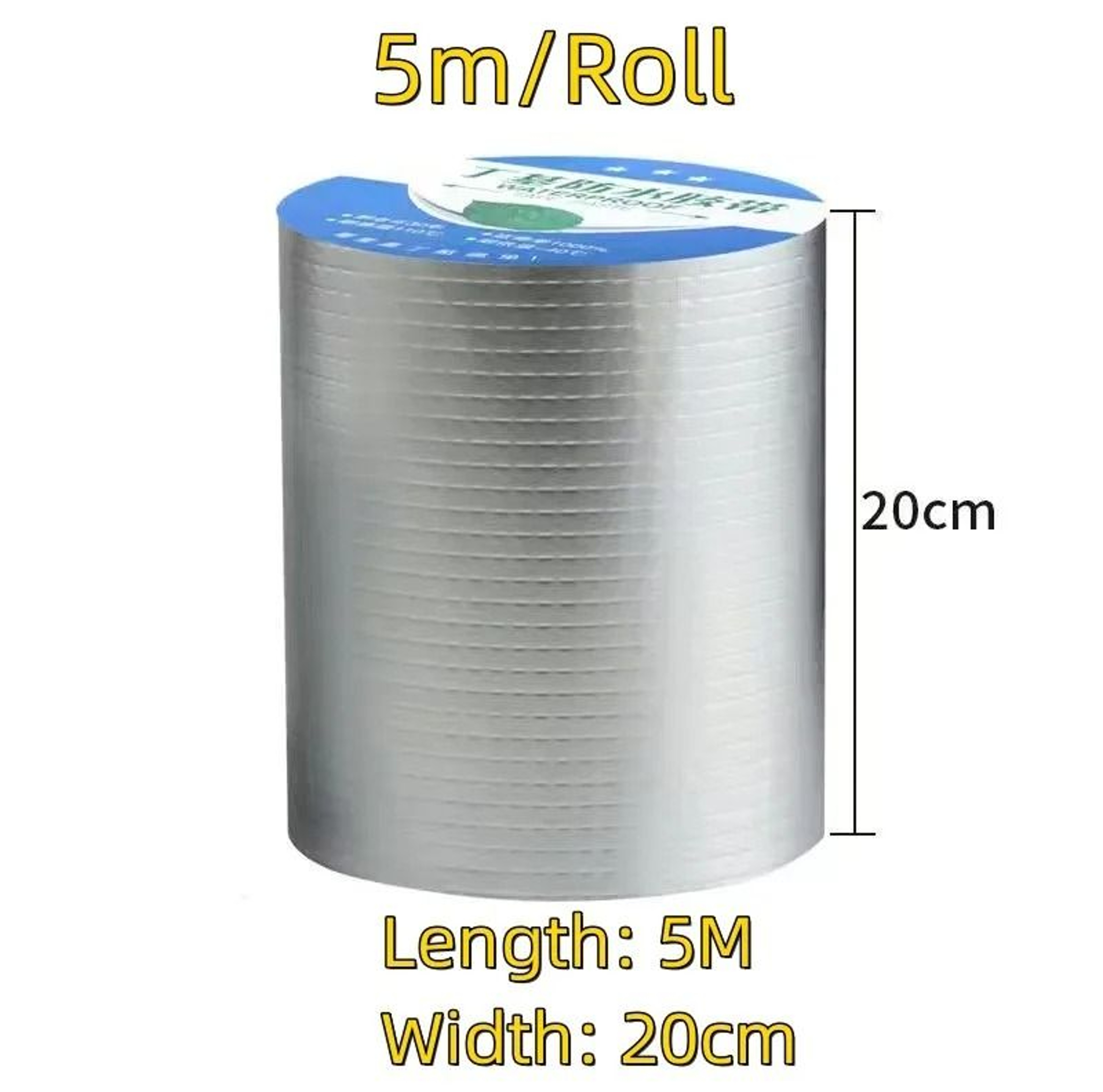 Aluminum Foil Butyl Rubber Waterproof Tape For Roof Pipe And Wall Repairs 11