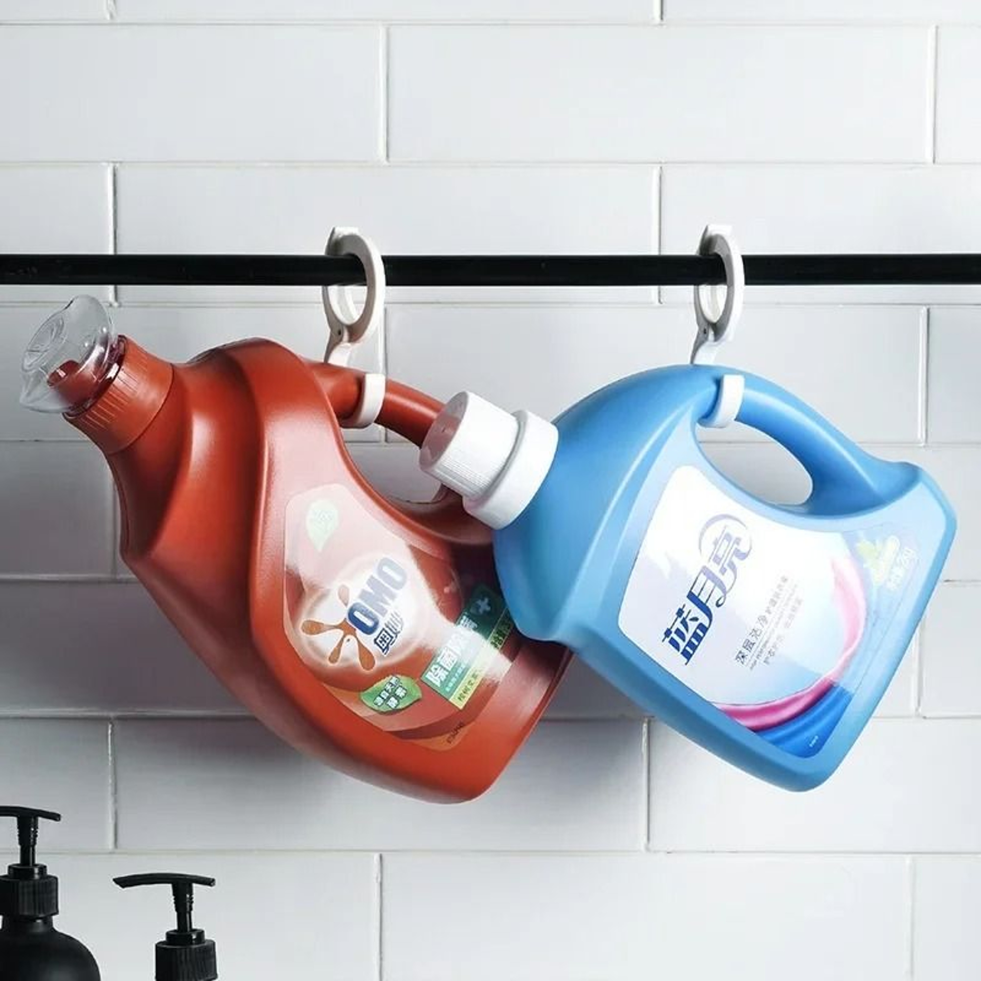 Windproof S Shaped Hooks With Safety Buckle For Closet Wardrobe Storage 2