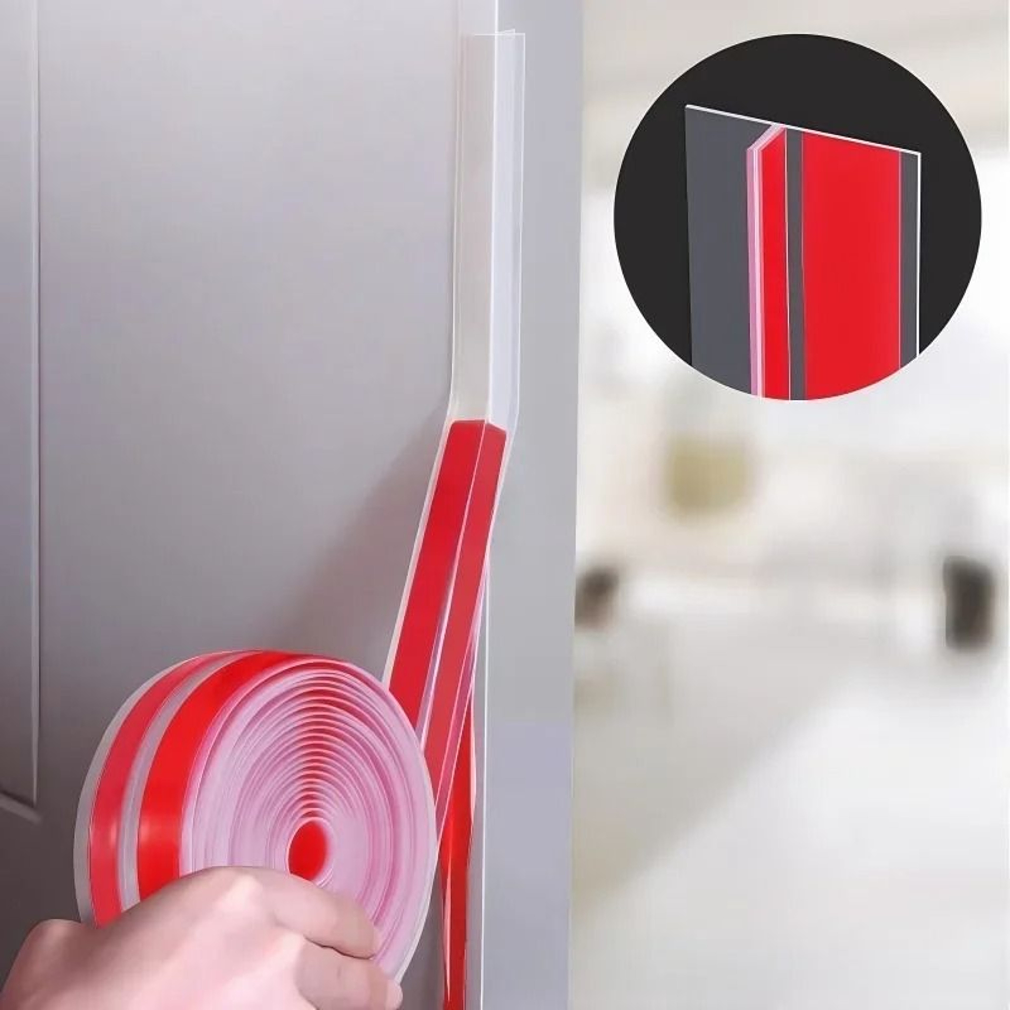 Silicone Door Draft Stopper Window Seal Strip For Gaps Dust And Noise Insulation 2
