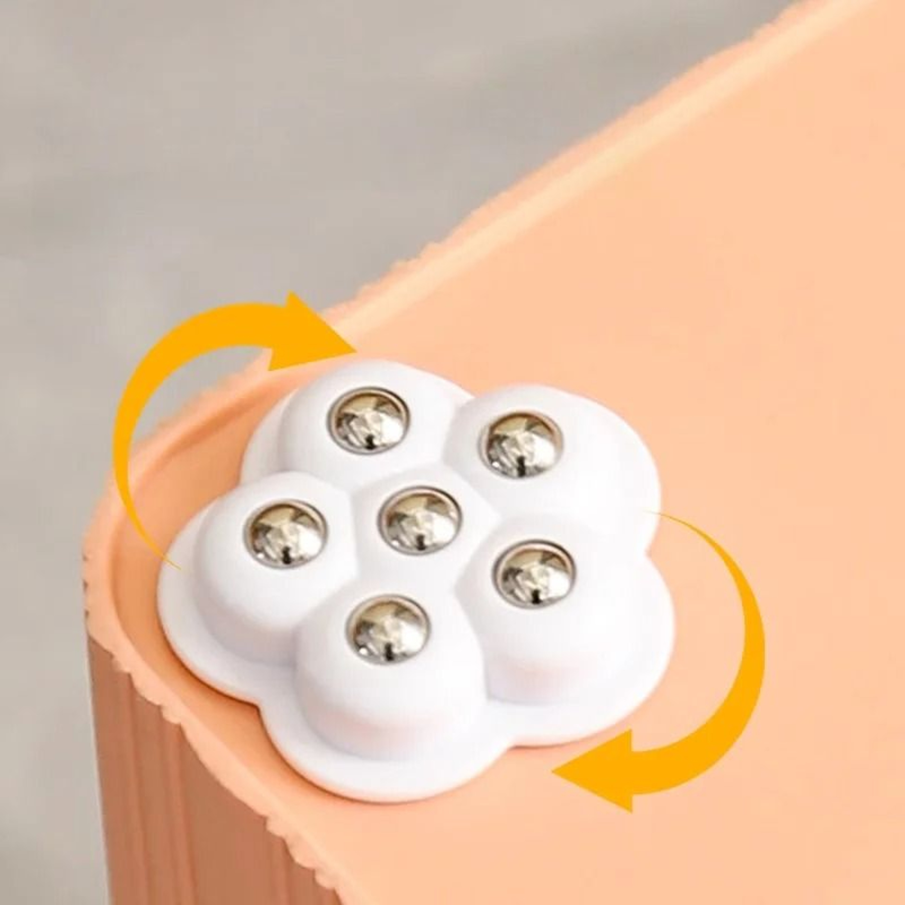 Self Adhesive Furniture Casters Universal Ball Wheels Silent Rotation Set 4