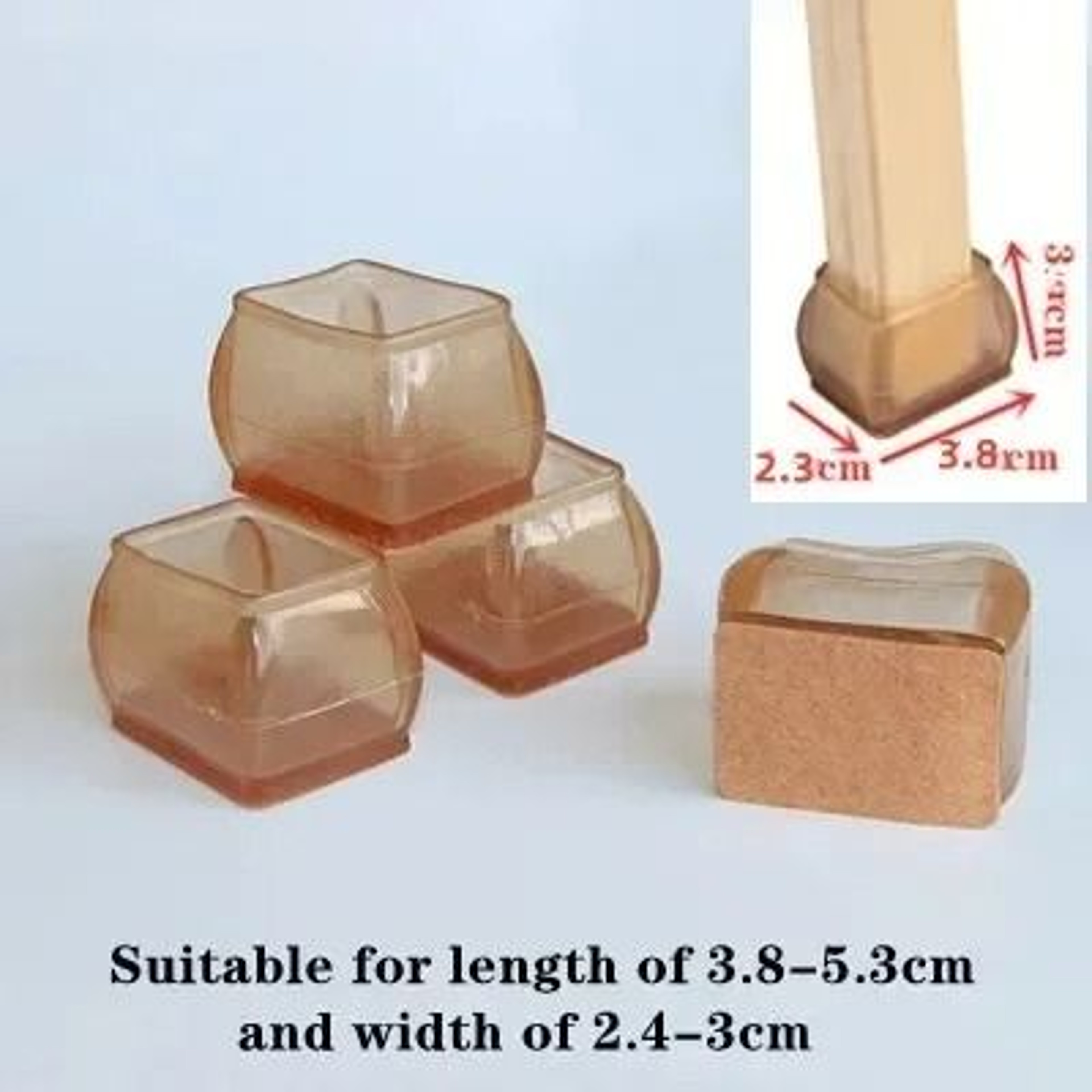Upgraded Silicone Chair Leg Floor Protectors Non Slip Furniture Feet Pads Set 15