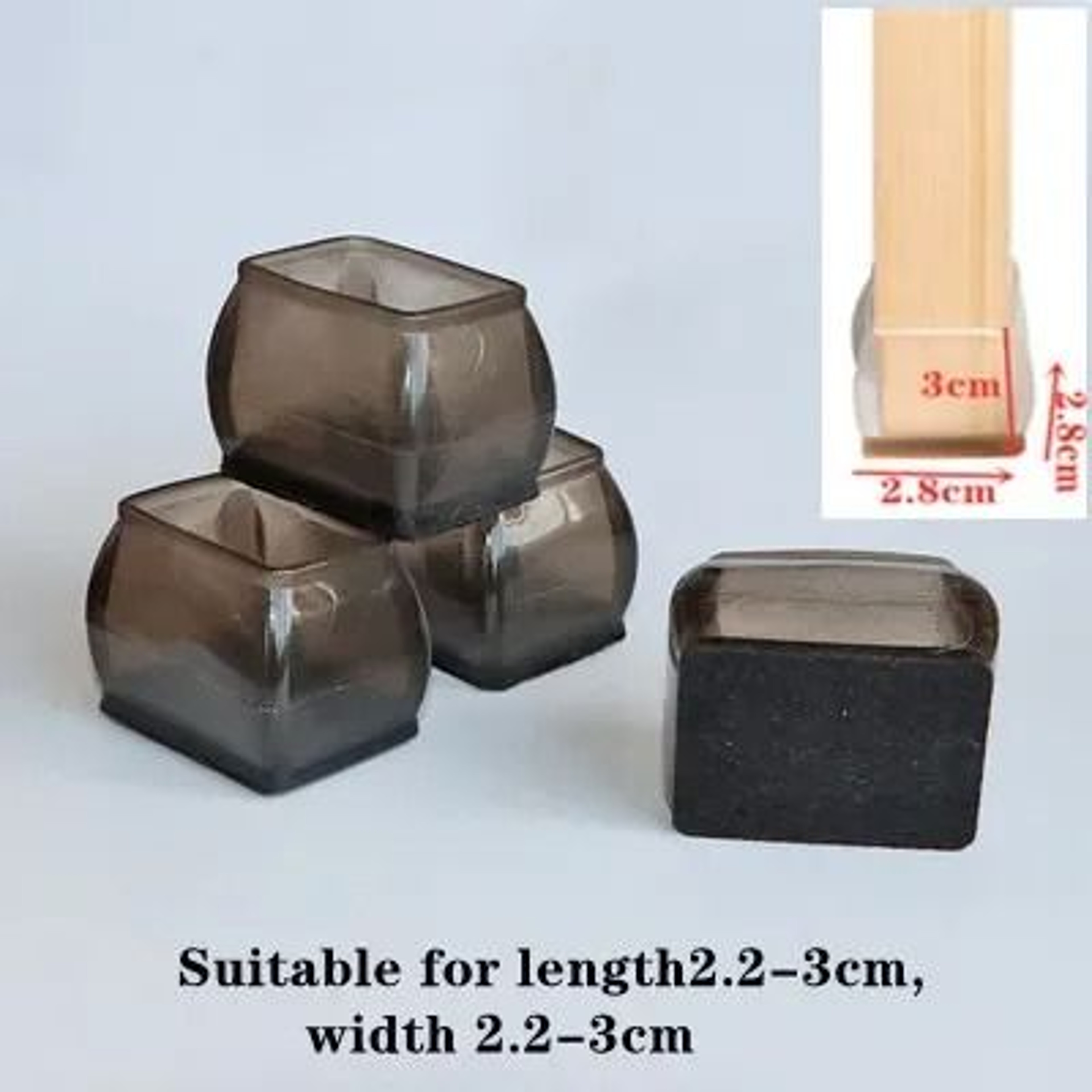 Upgraded Silicone Chair Leg Floor Protectors Non Slip Furniture Feet Pads Set 16