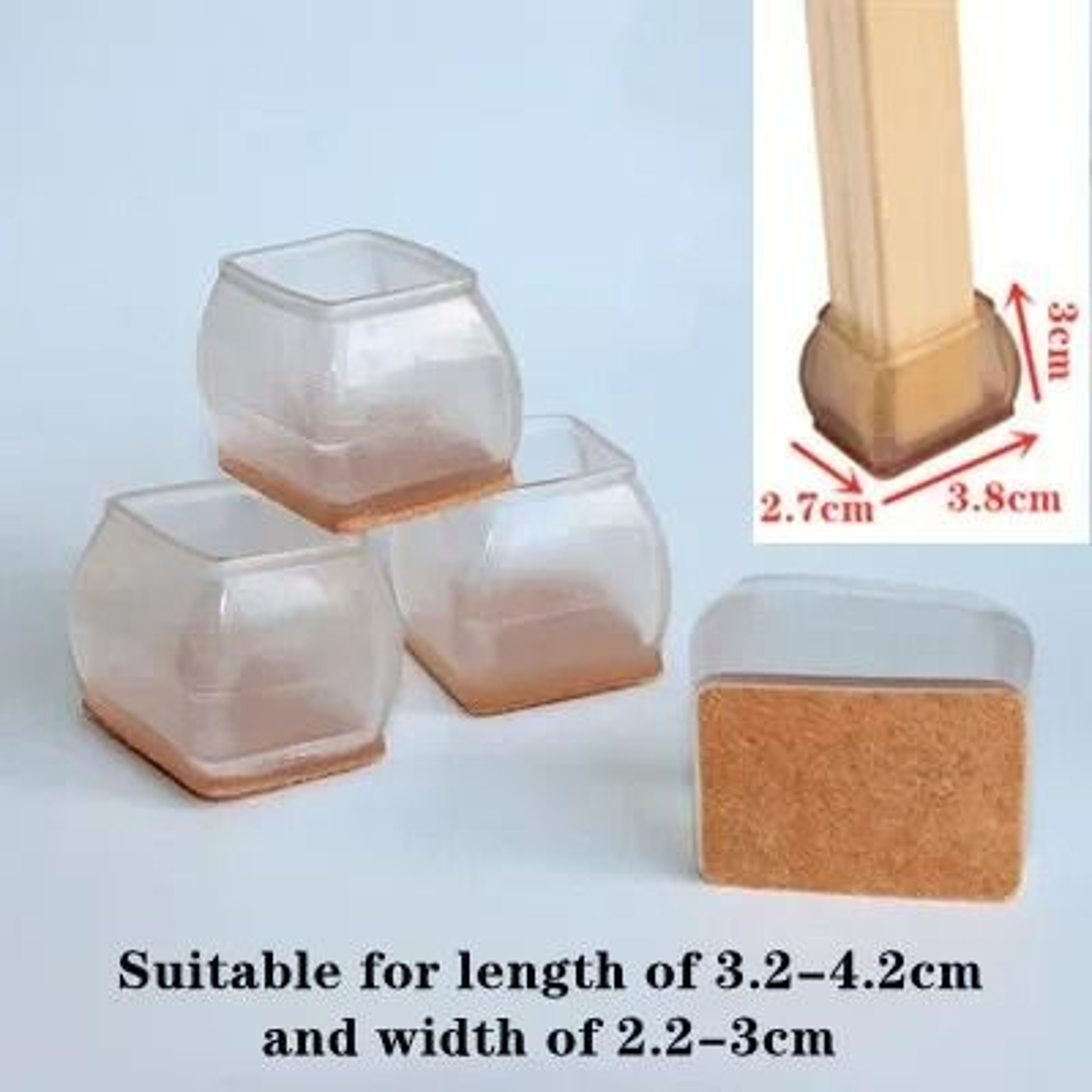Upgraded Silicone Chair Leg Floor Protectors Non Slip Furniture Feet Pads Set 18