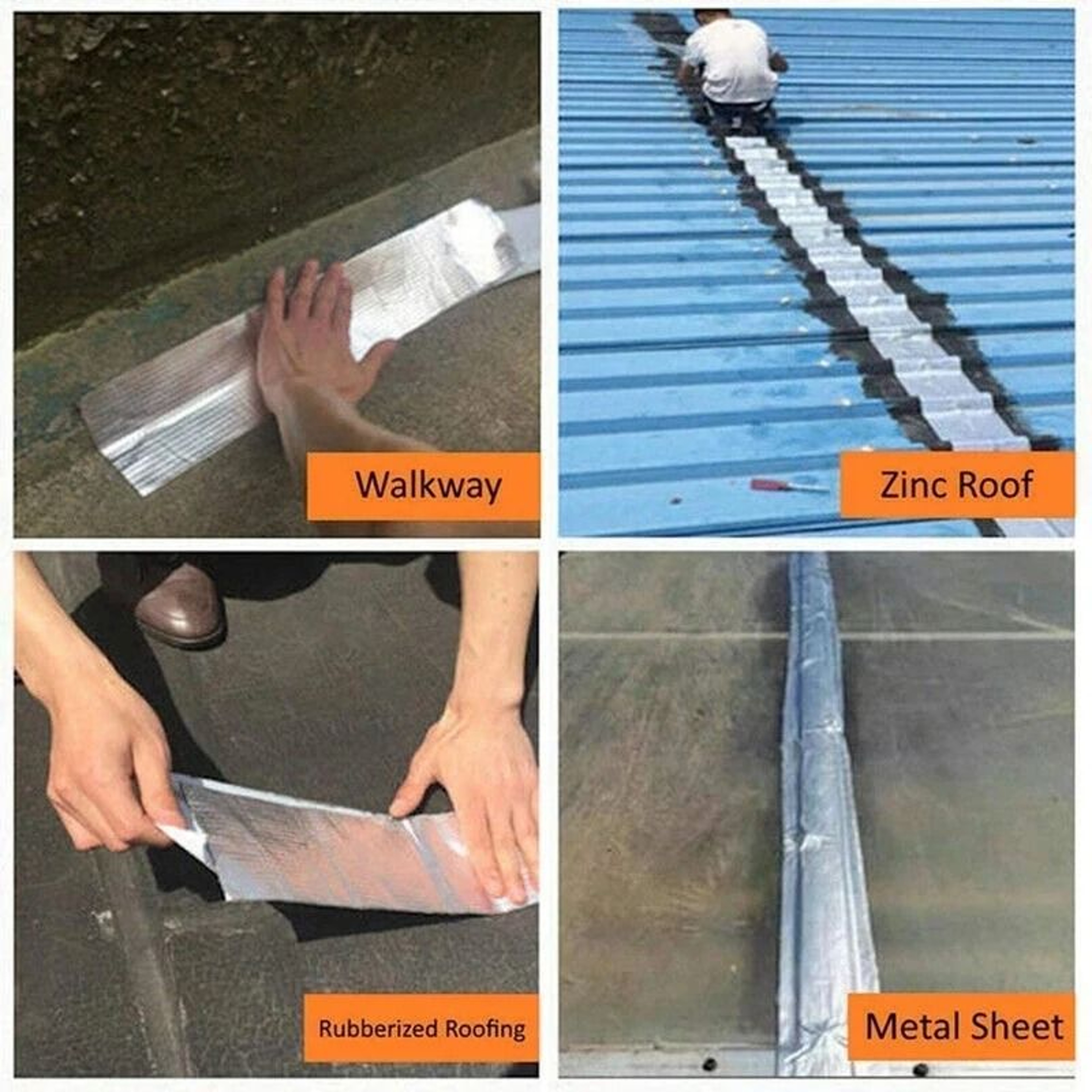 Aluminum Foil Butyl Waterproof Sealing Tape For Leak And Gap Repair 3