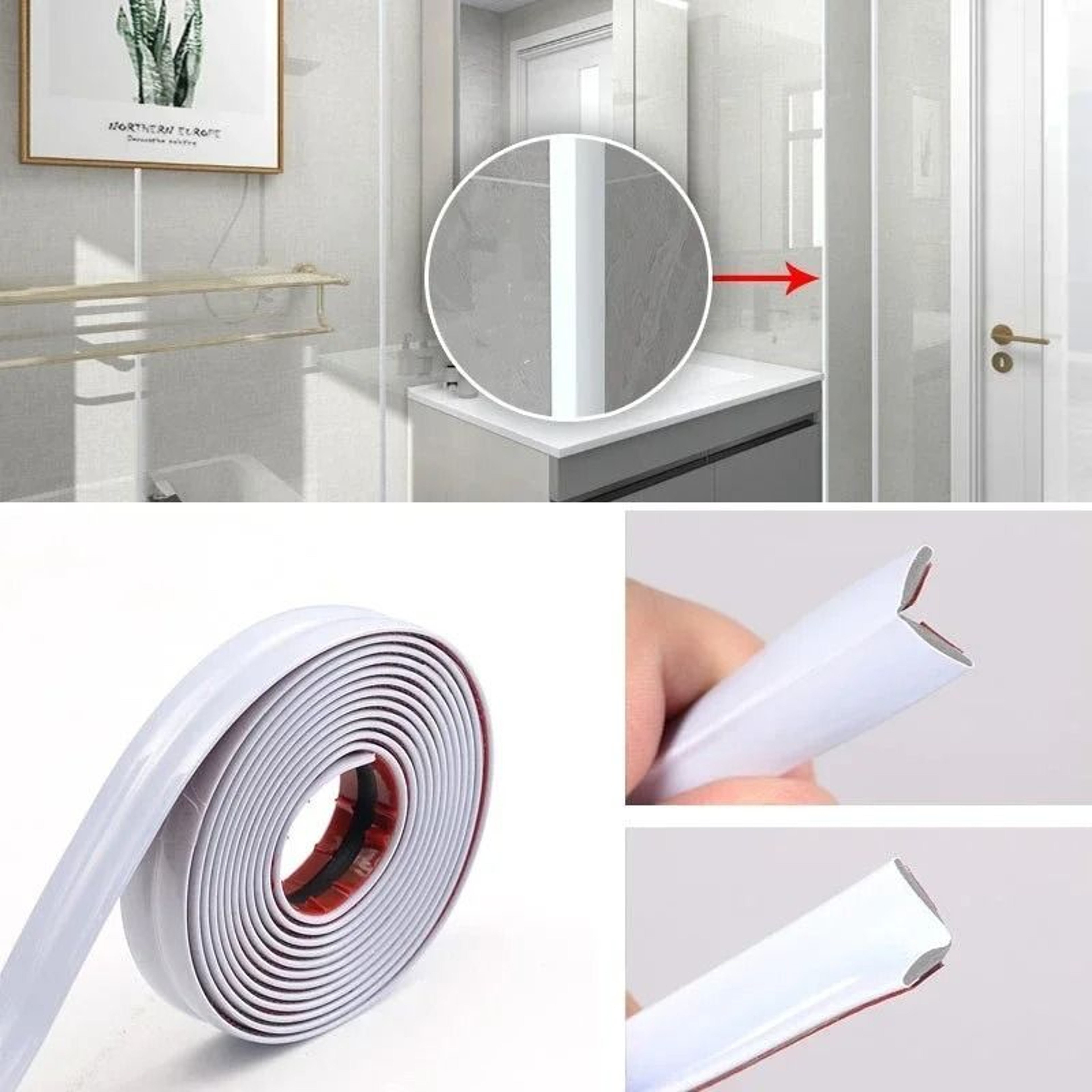 PVC Self Adhesive Wall Tape Protector Trim For Corners Windows And Countertops 1