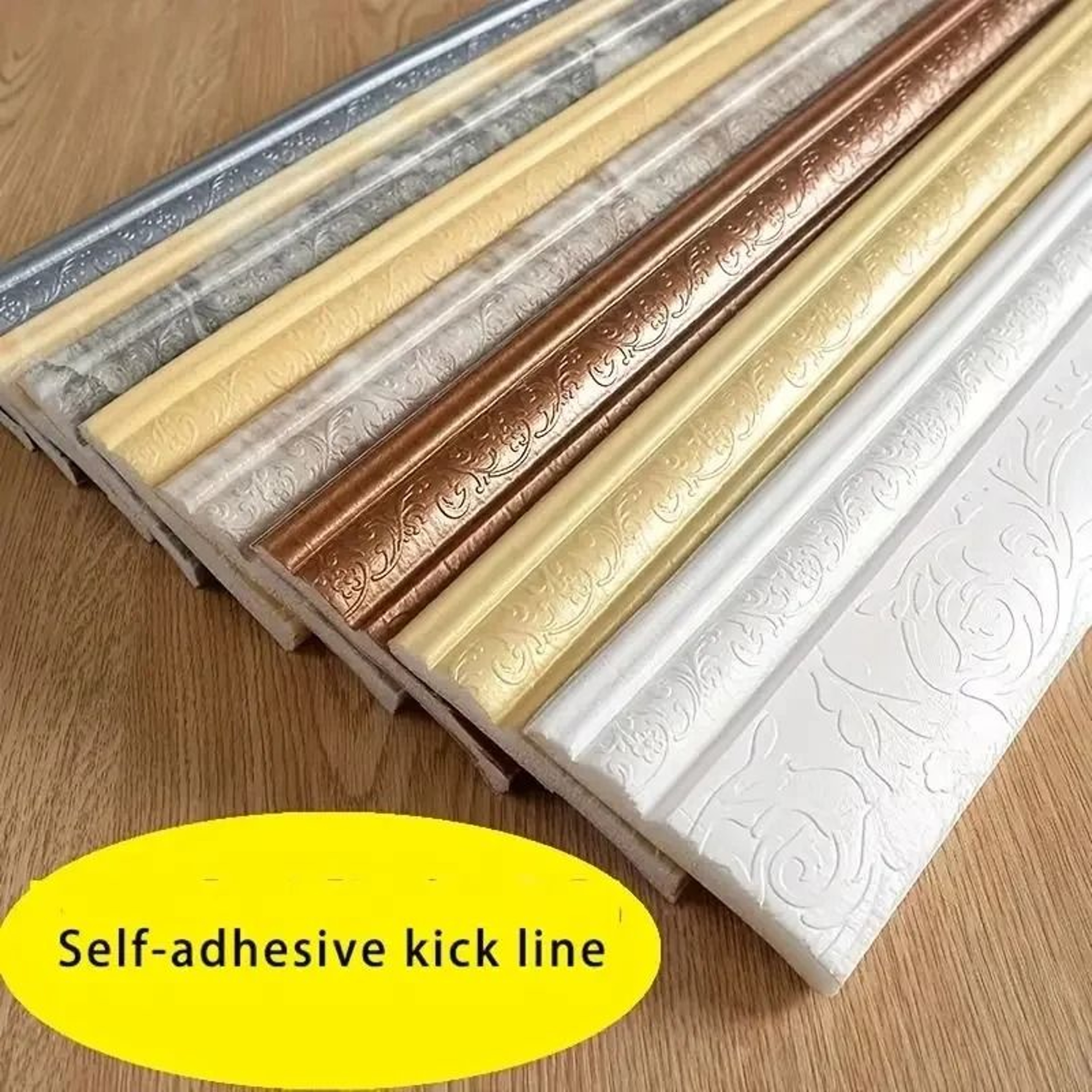 Self Adhesive 3D Wall Border Skirting Line Sticker 0