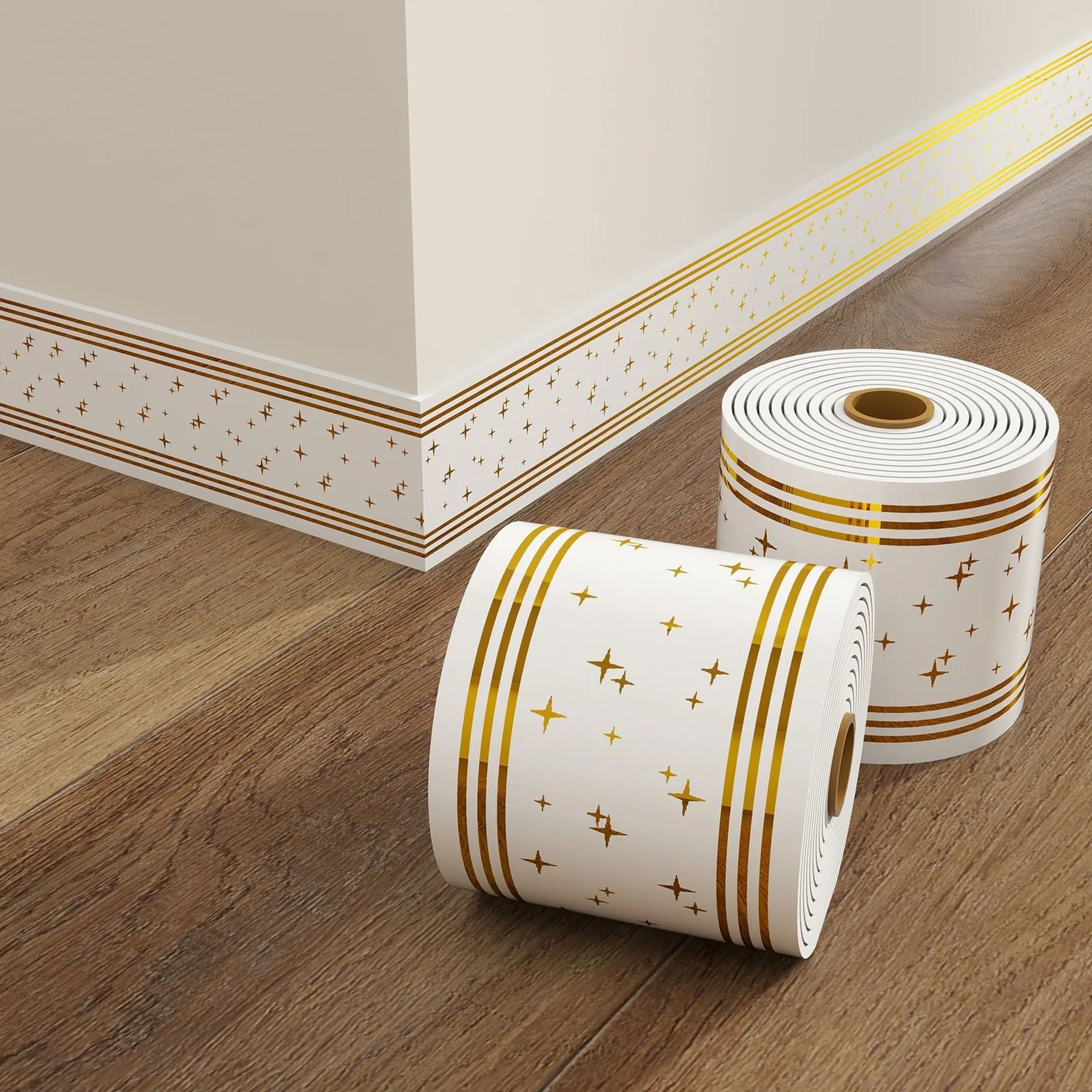 Flexible Self Adhesive Foam Skirting Board Wall Trim 9