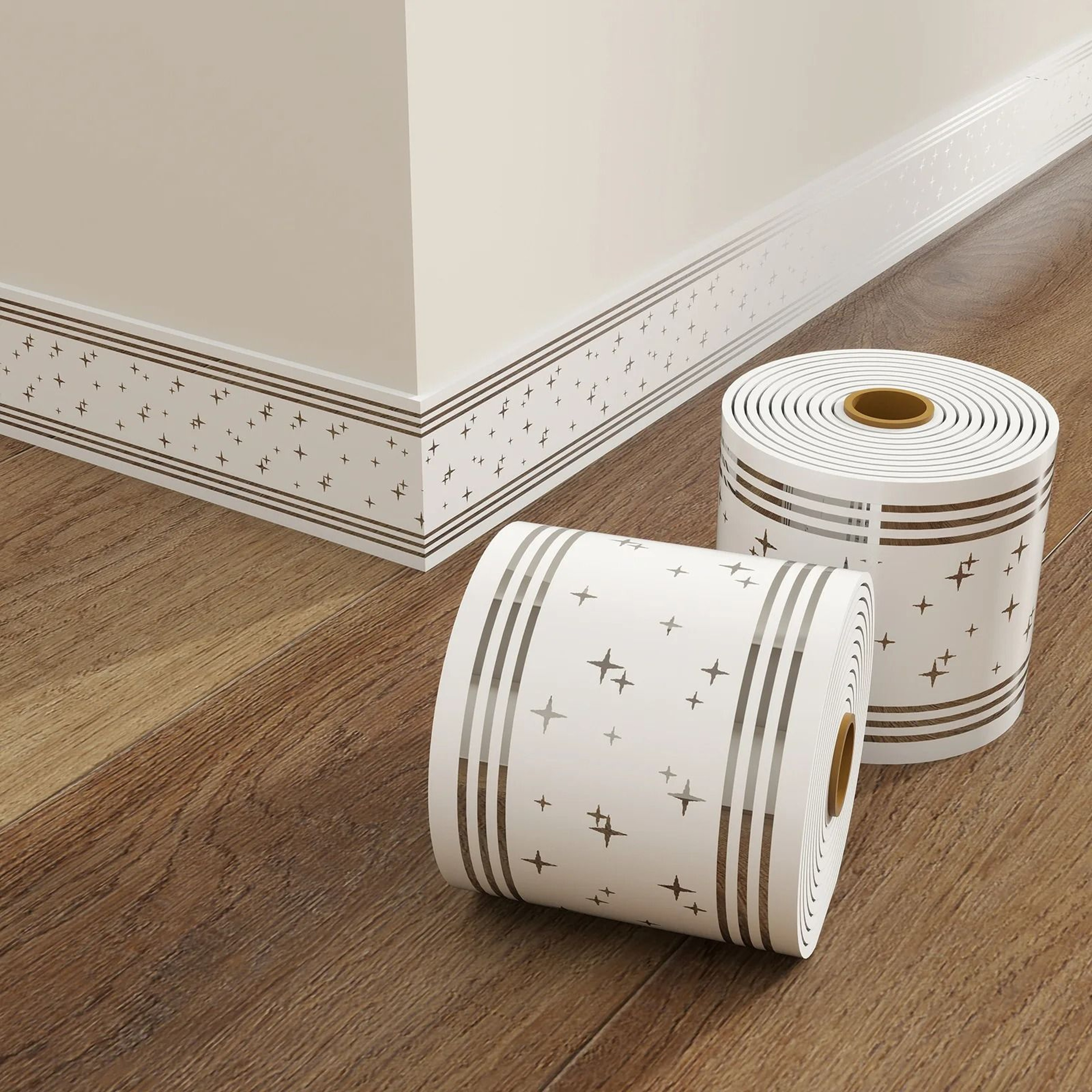 Flexible Self Adhesive Foam Skirting Board Wall Trim 10