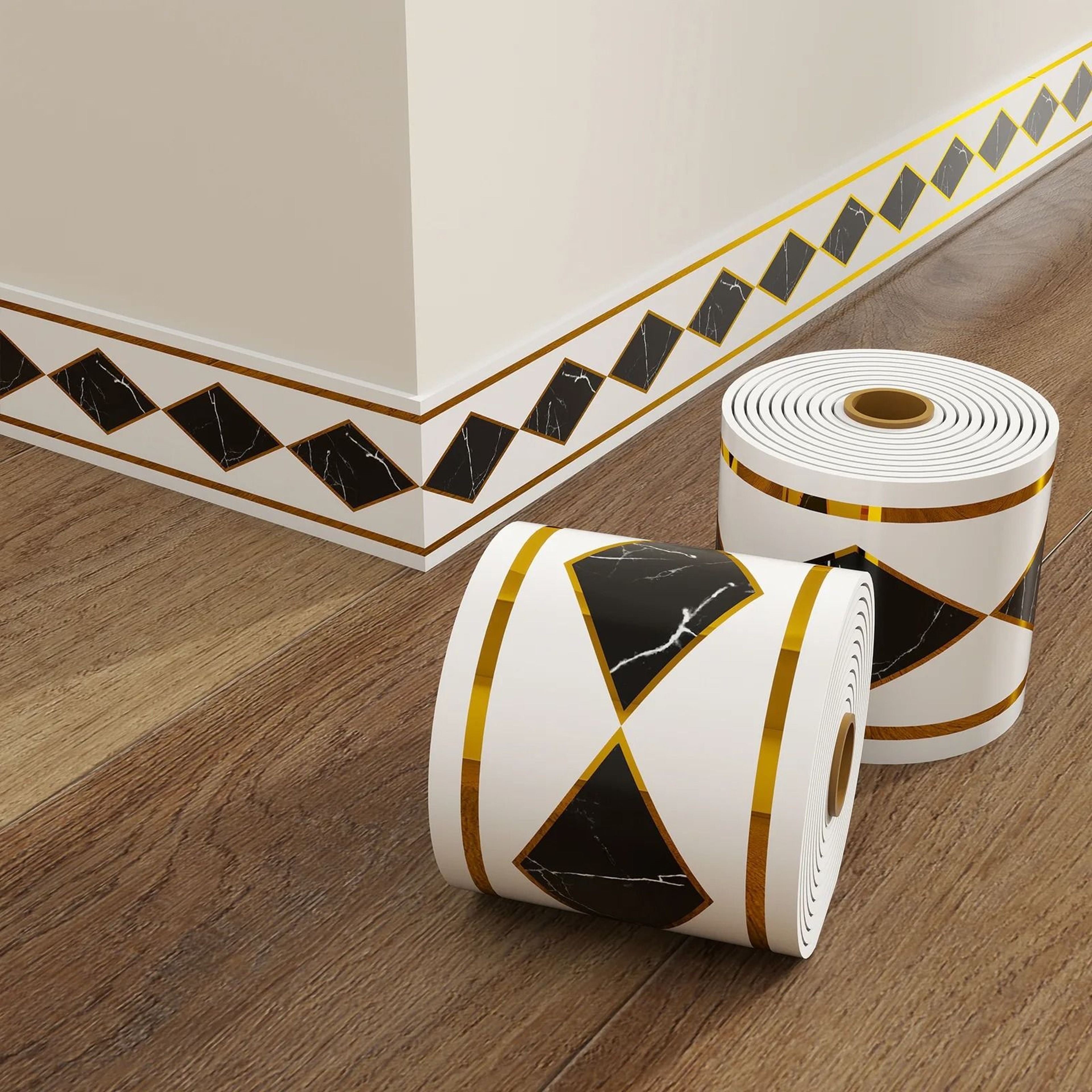 Flexible Self Adhesive Foam Skirting Board Wall Trim 11