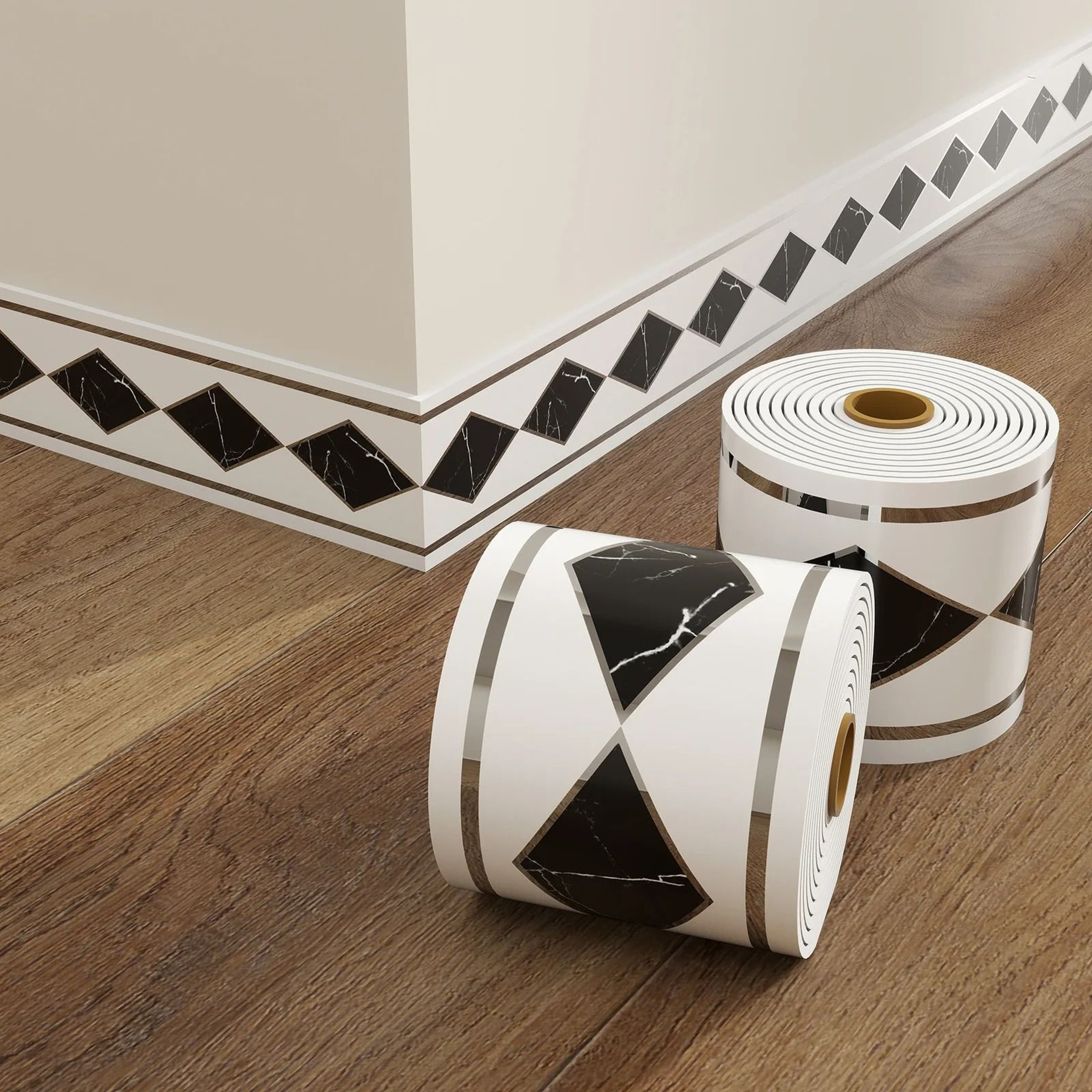 Flexible Self Adhesive Foam Skirting Board Wall Trim 12