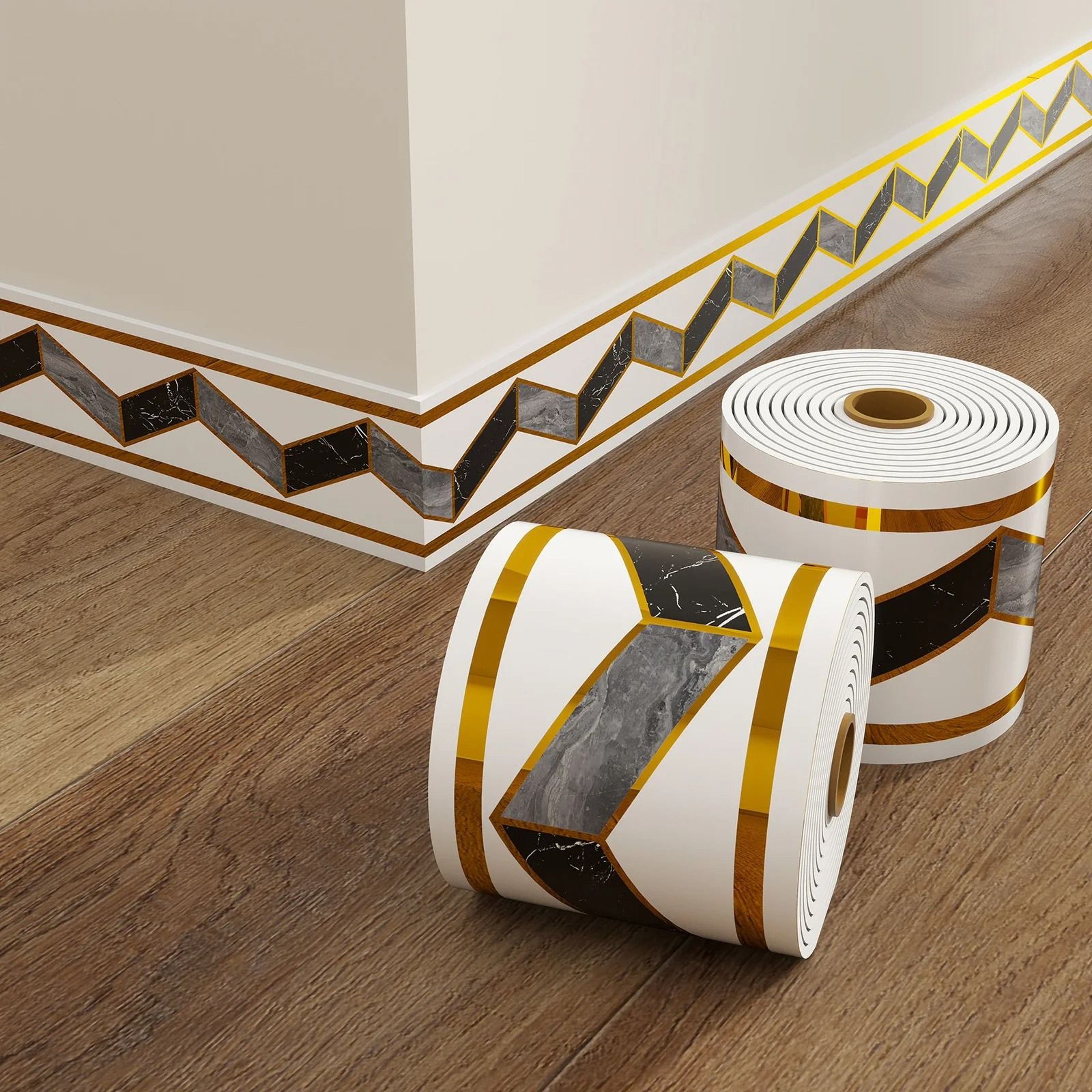 Flexible Self Adhesive Foam Skirting Board Wall Trim 13